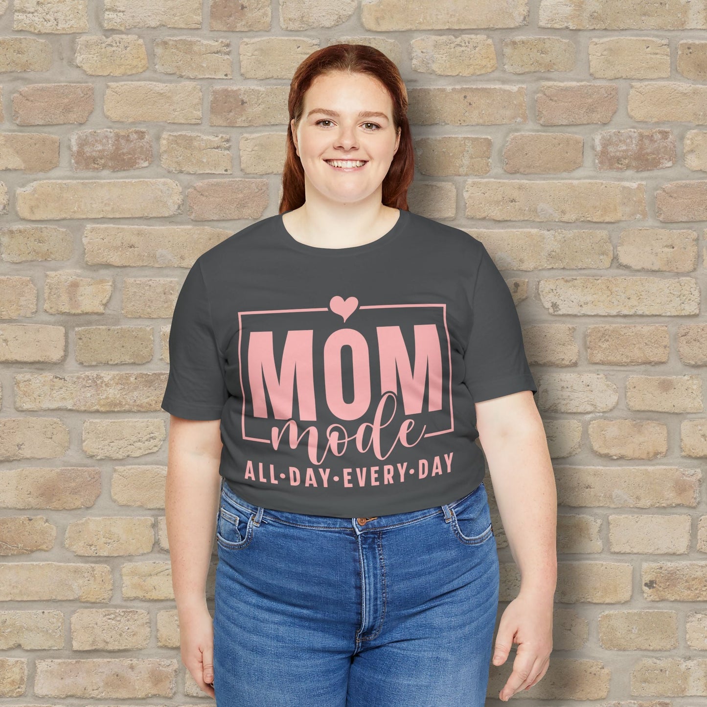 Mostly Text T-Shirts Mom Mode All Day Every Day Tee - Vibrant Styles
