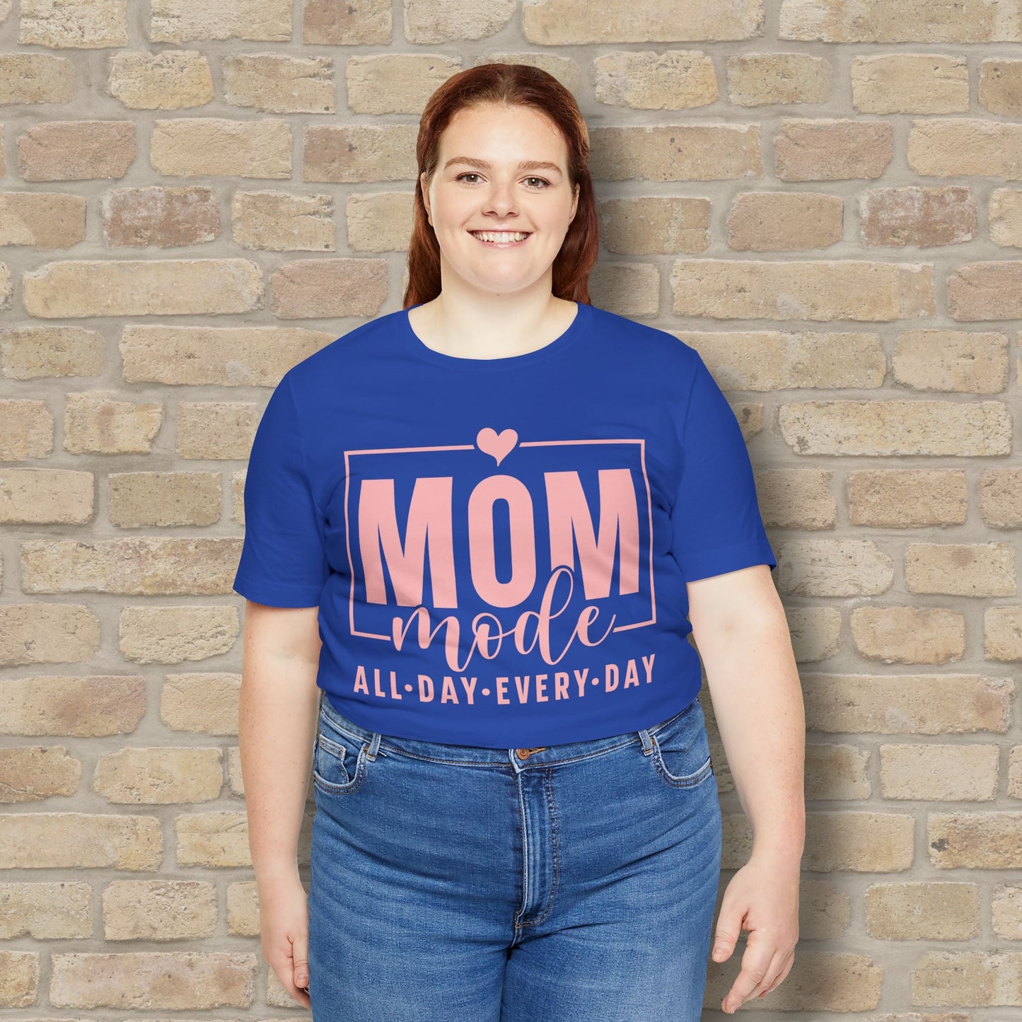 Mostly Text T-Shirts Mom Mode All Day Every Day Tee - Vibrant Styles