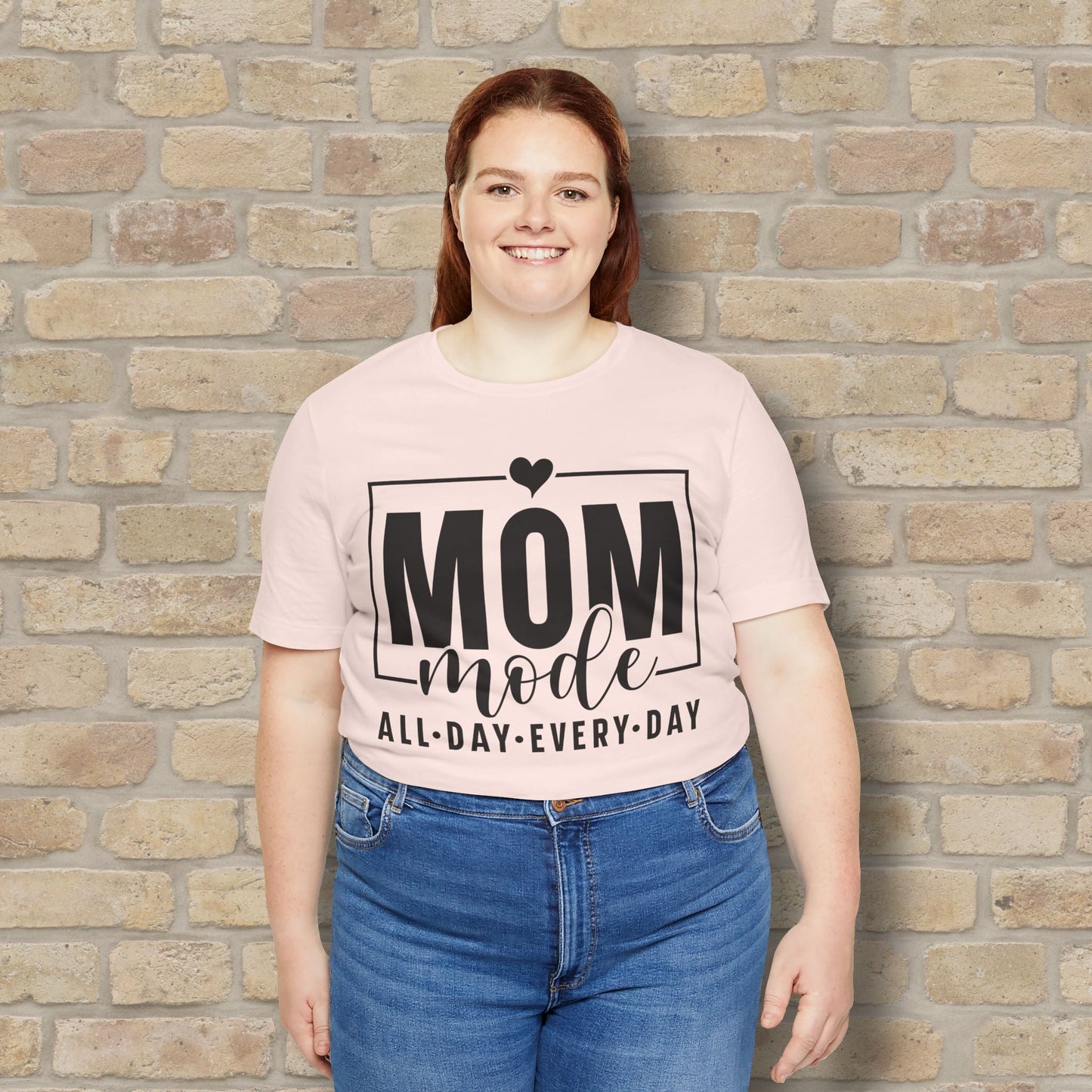 Mostly Text T-Shirts Mom Mode All Day Every Day Tee - Vibrant Styles
