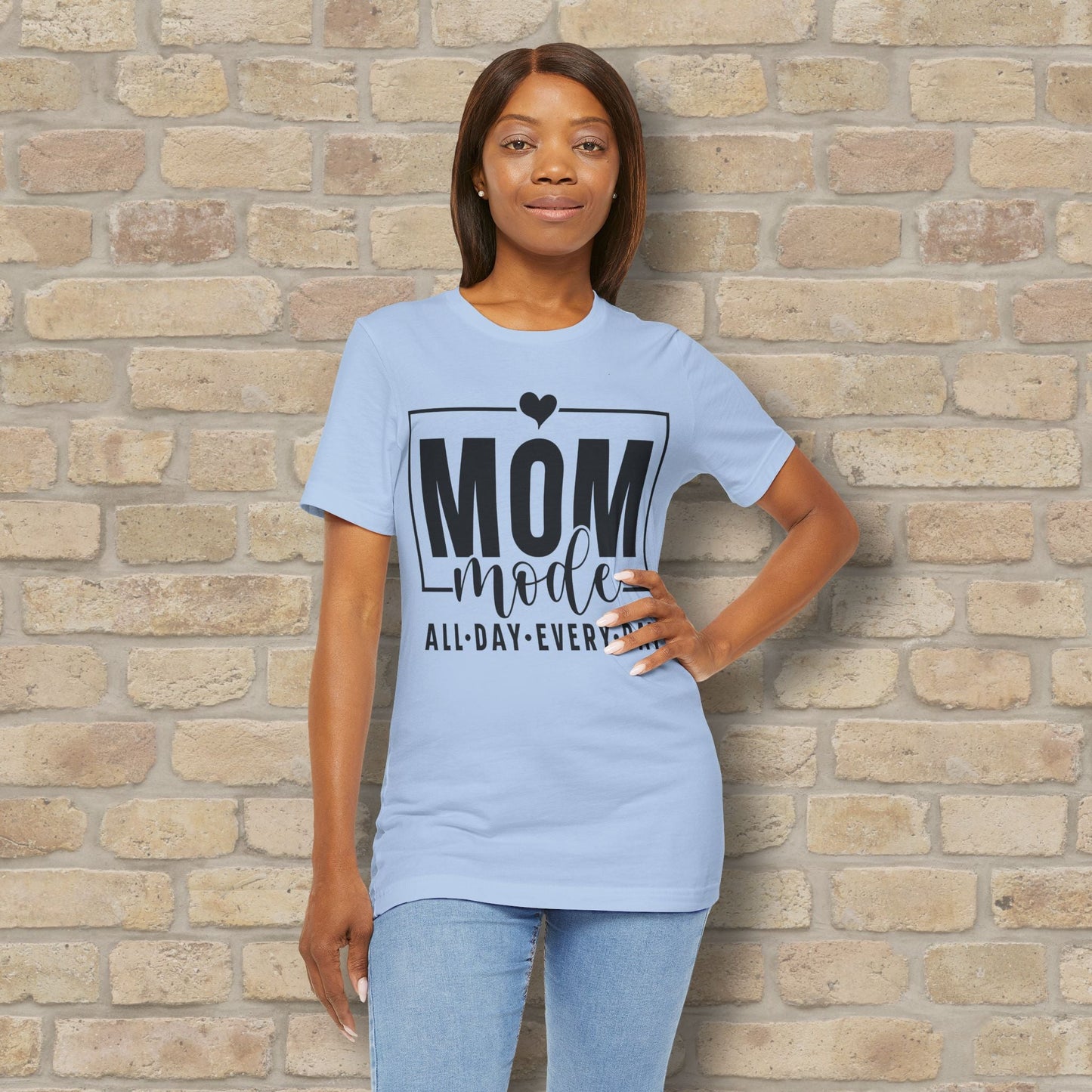 Mostly Text T-Shirts Mom Mode All Day Every Day Tee - Vibrant Styles