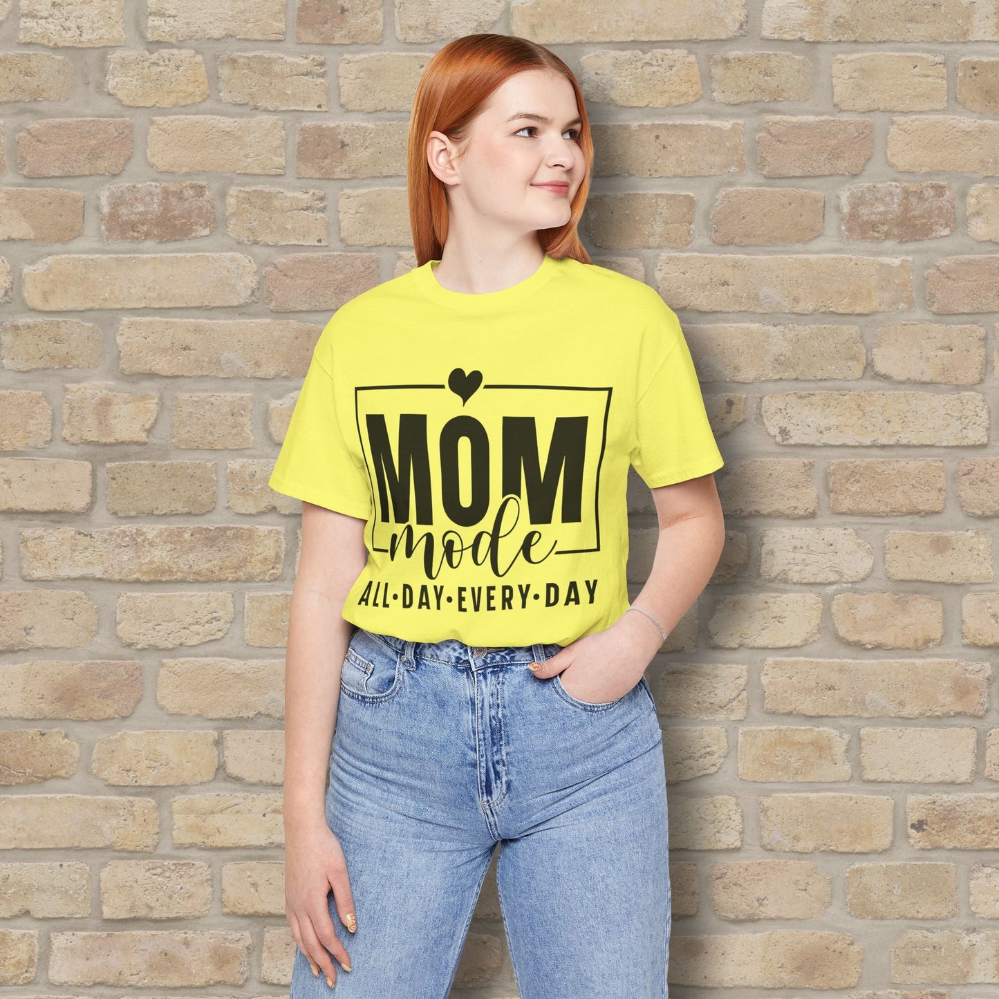 Mostly Text T-Shirts Mom Mode All Day Every Day Tee - Vibrant Styles