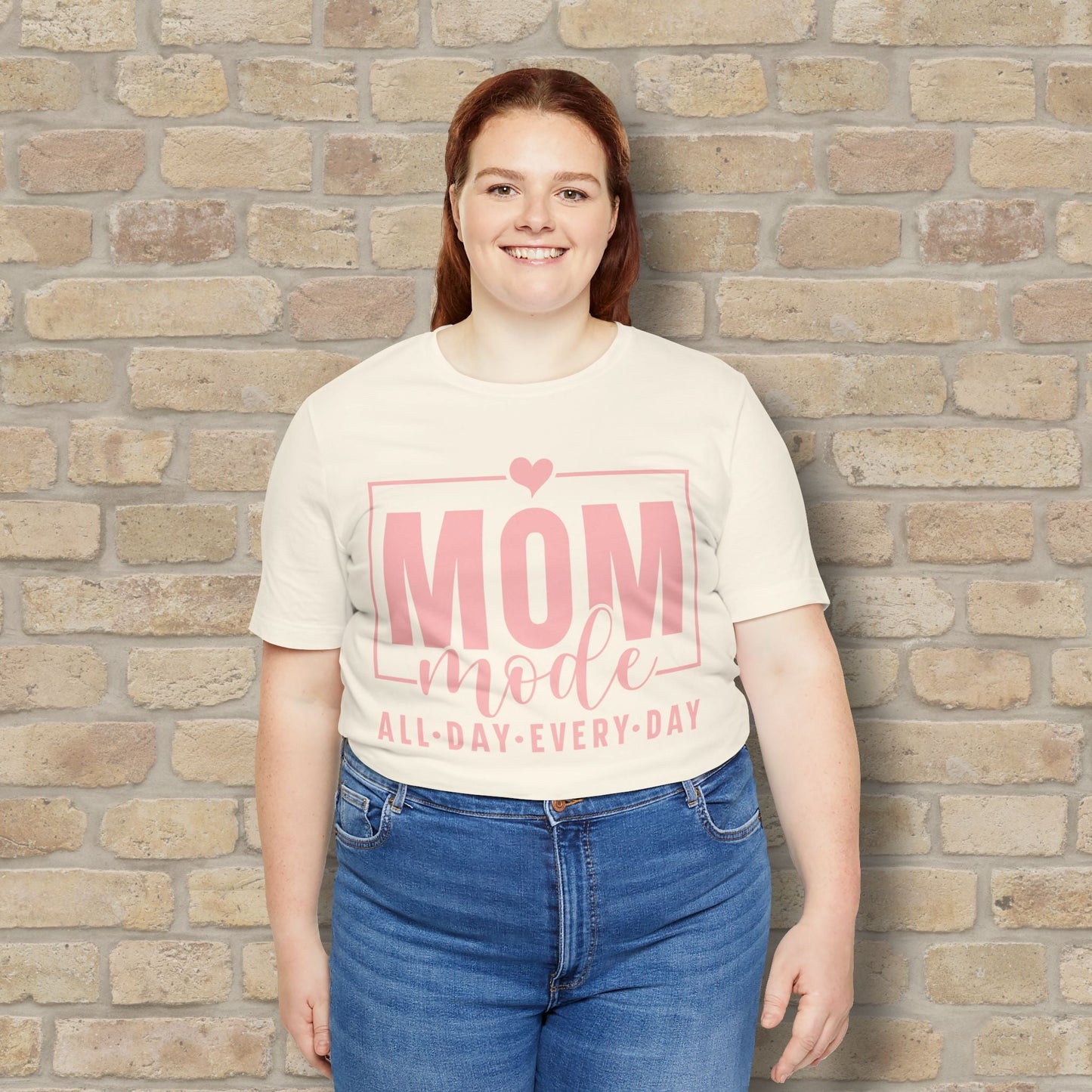Mostly Text T-Shirts Mom Mode All Day Every Day Tee - Vibrant Styles