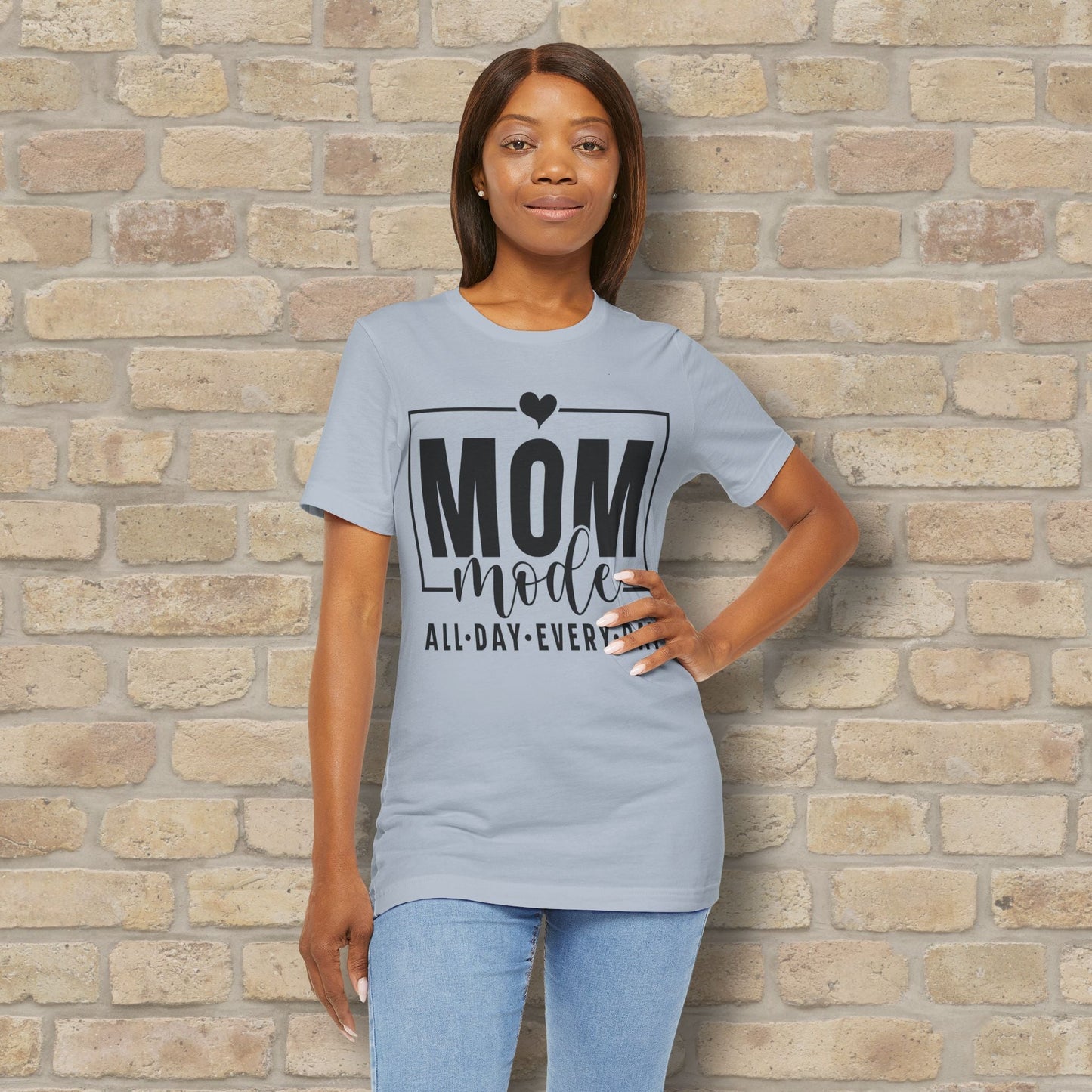 Mostly Text T-Shirts Mom Mode All Day Every Day Tee - Vibrant Styles