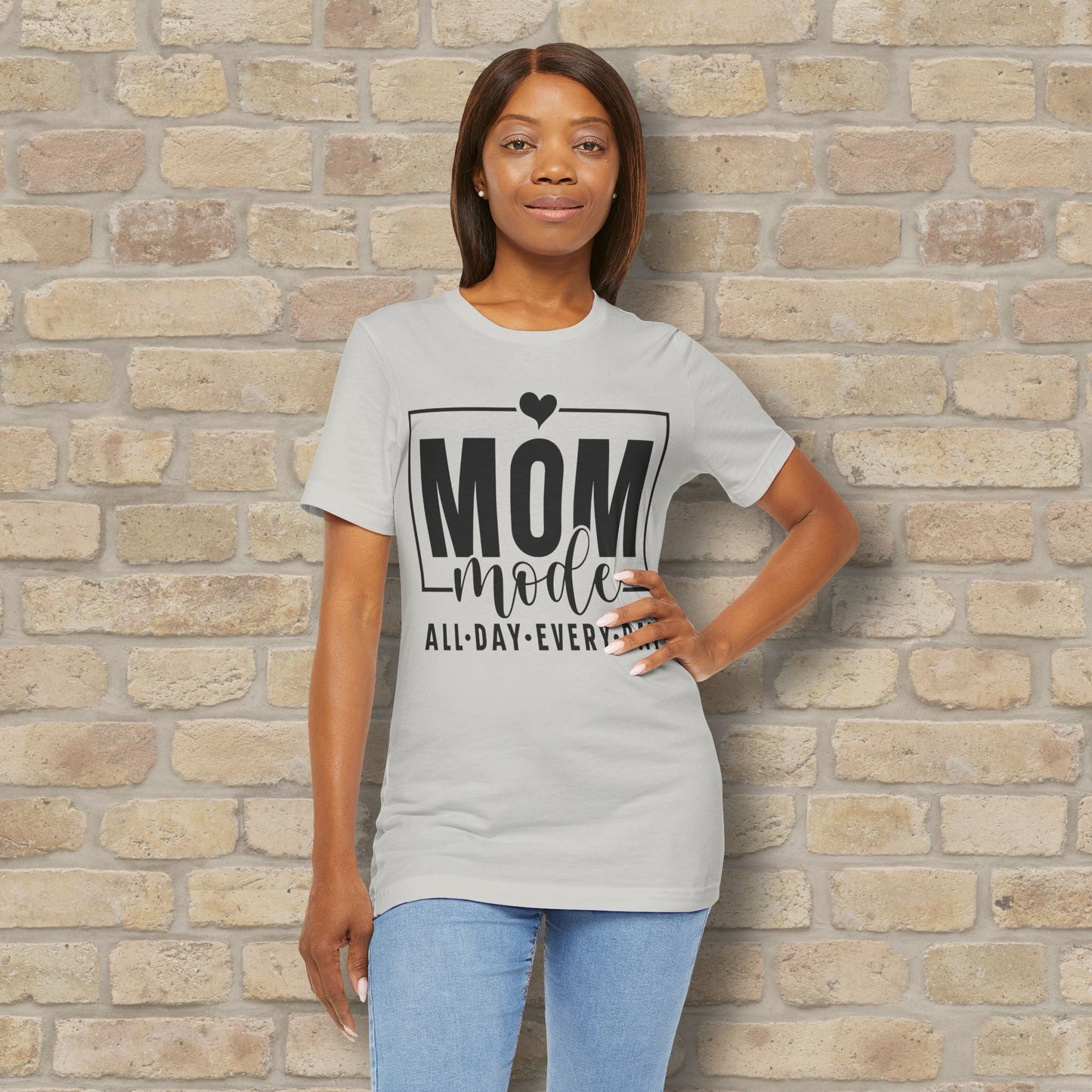 Mostly Text T-Shirts Mom Mode All Day Every Day Tee - Vibrant Styles