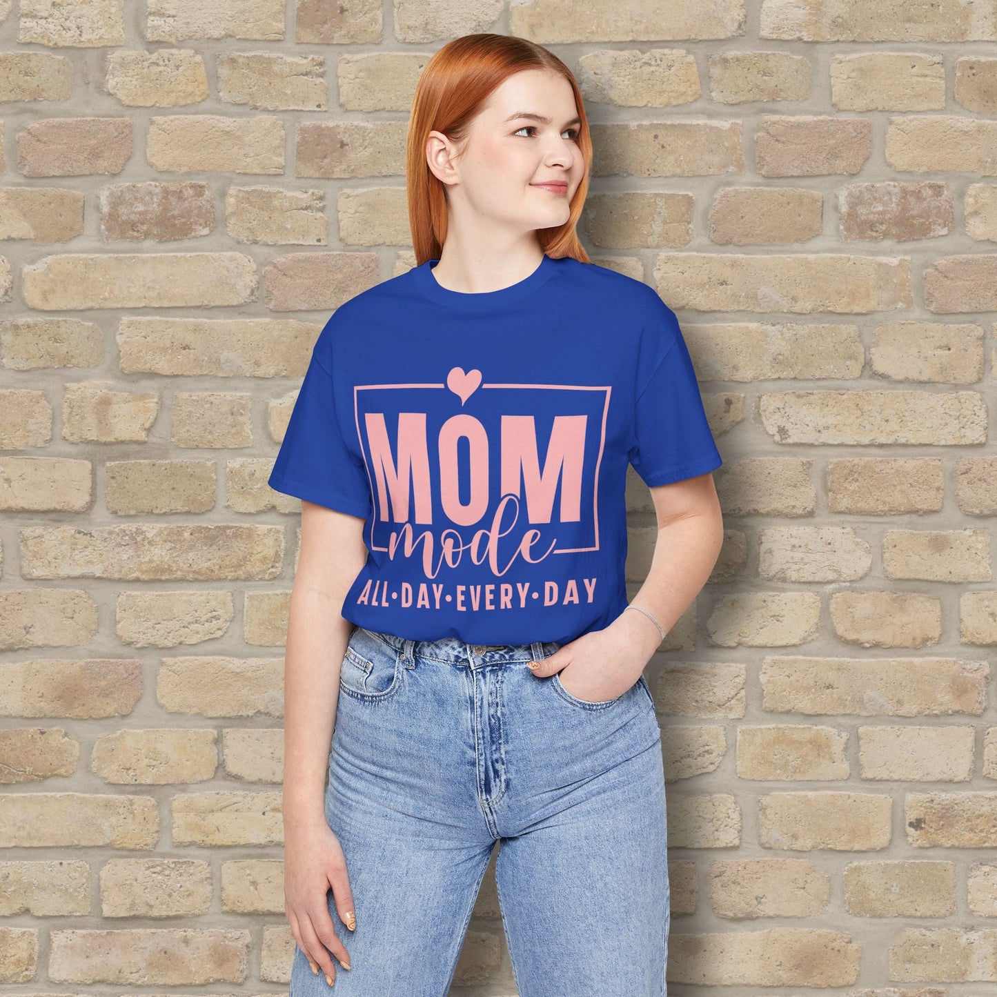 Mostly Text T-Shirts Mom Mode All Day Every Day Tee - Vibrant Styles