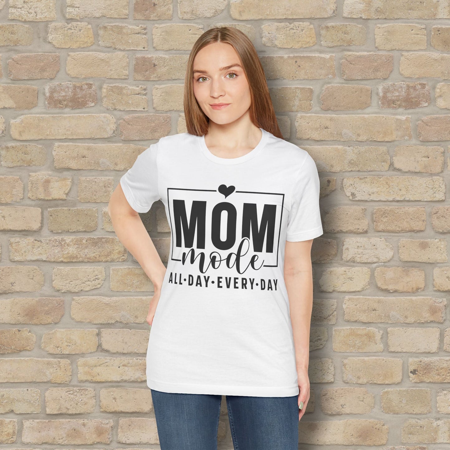 Mostly Text T-Shirts Mom Mode All Day Every Day Tee - Vibrant Styles
