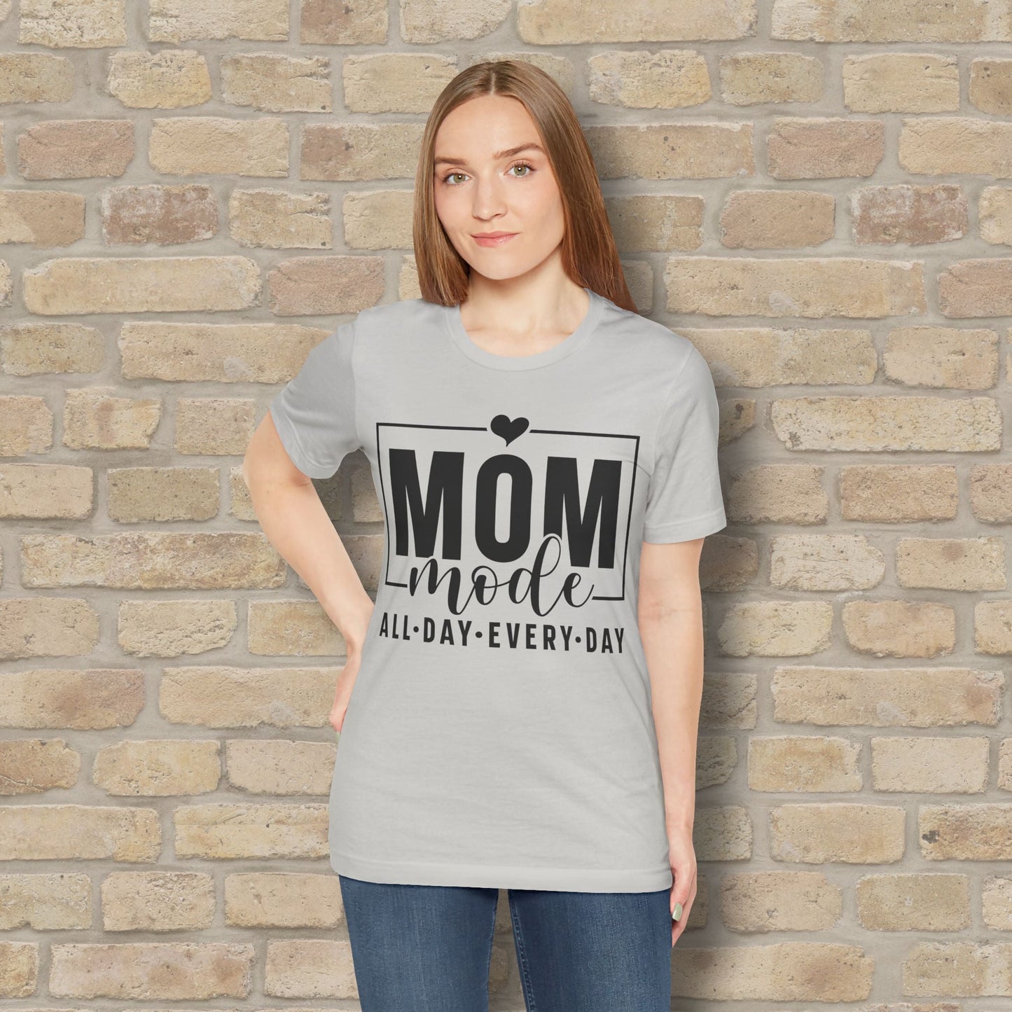 Mostly Text T-Shirts Mom Mode All Day Every Day Tee - Vibrant Styles