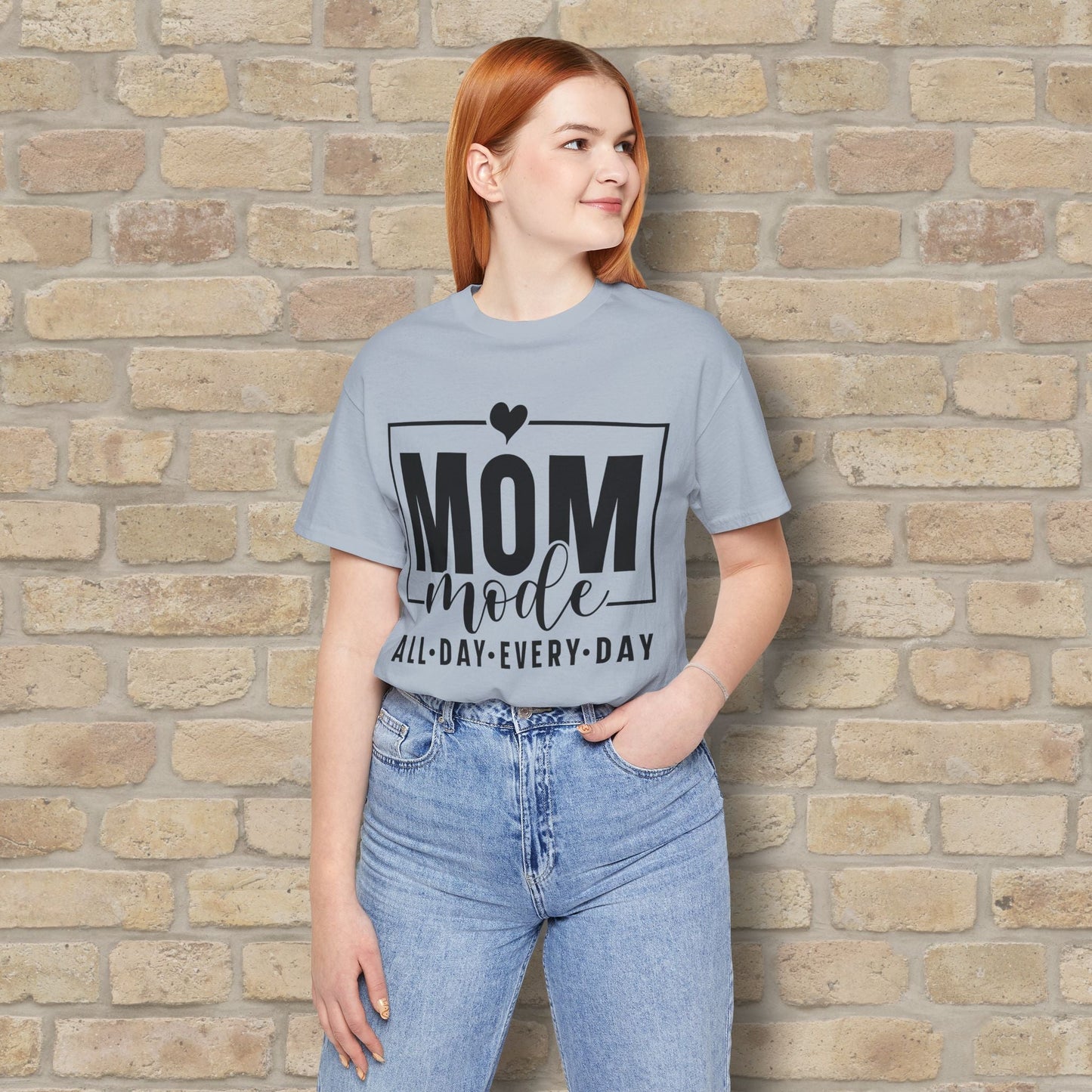 Mostly Text T-Shirts Mom Mode All Day Every Day Tee - Vibrant Styles