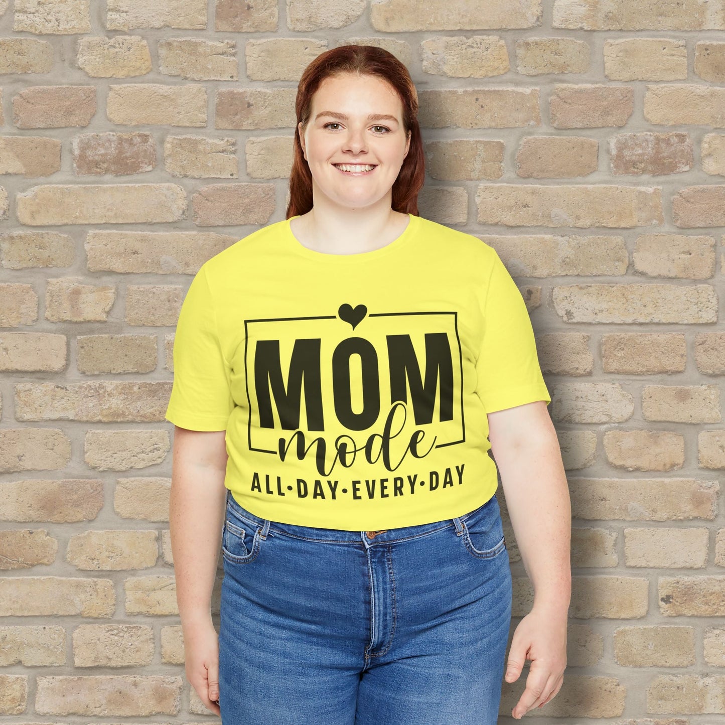 Mostly Text T-Shirts Mom Mode All Day Every Day Tee - Vibrant Styles