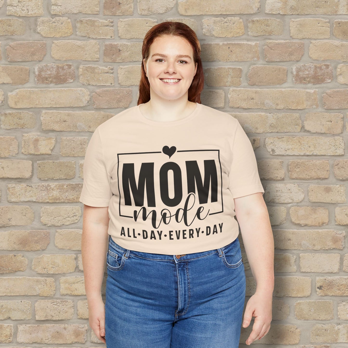 Mostly Text T-Shirts Mom Mode All Day Every Day Tee - Vibrant Styles