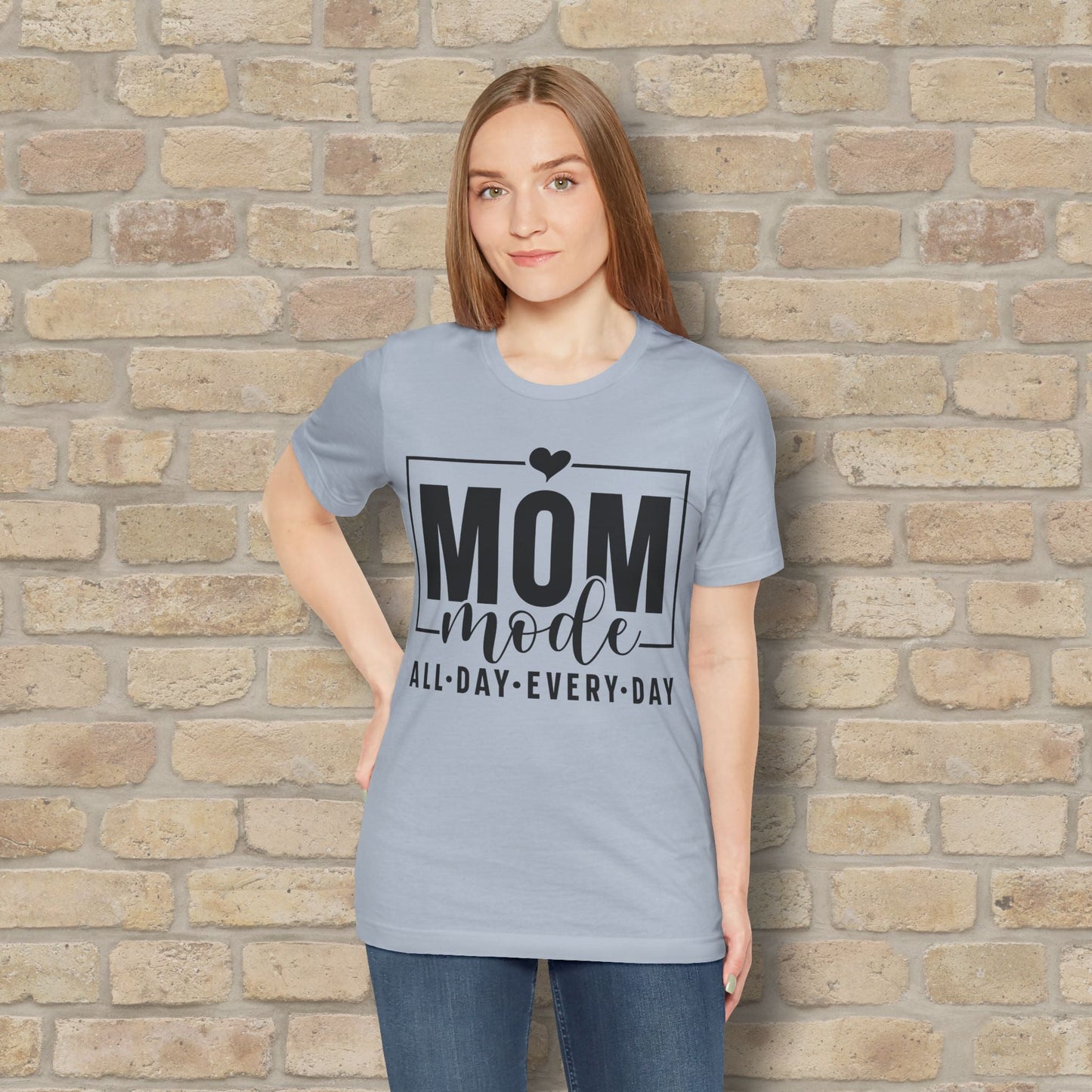 Mostly Text T-Shirts Mom Mode All Day Every Day Tee - Vibrant Styles