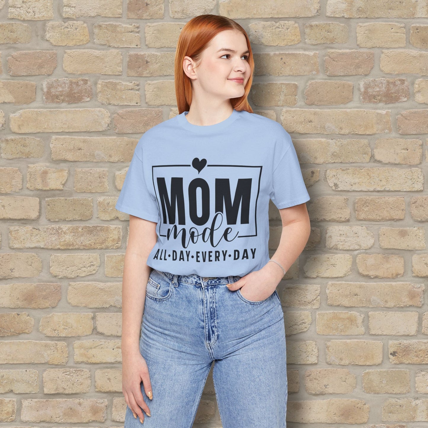 Mostly Text T-Shirts Mom Mode All Day Every Day Tee - Vibrant Styles
