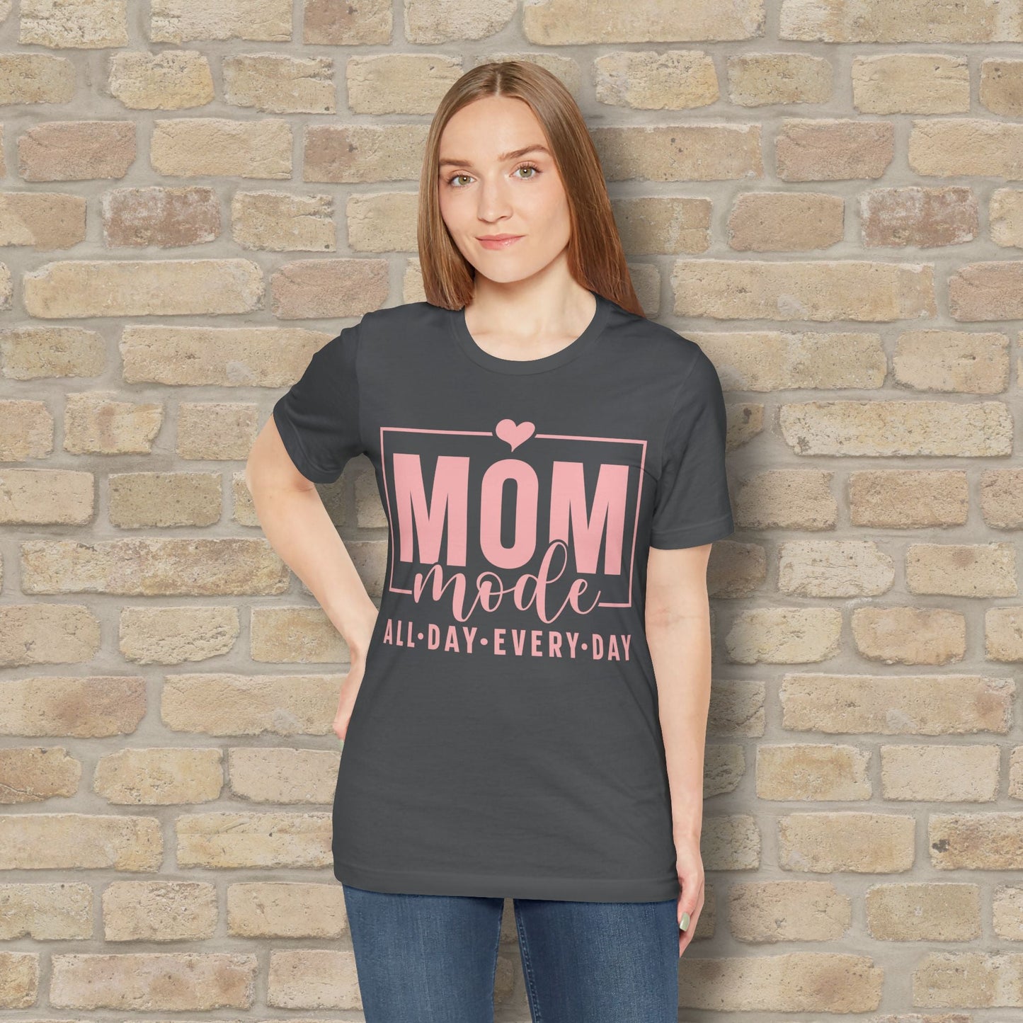 Mostly Text T-Shirts Mom Mode All Day Every Day Tee - Vibrant Styles