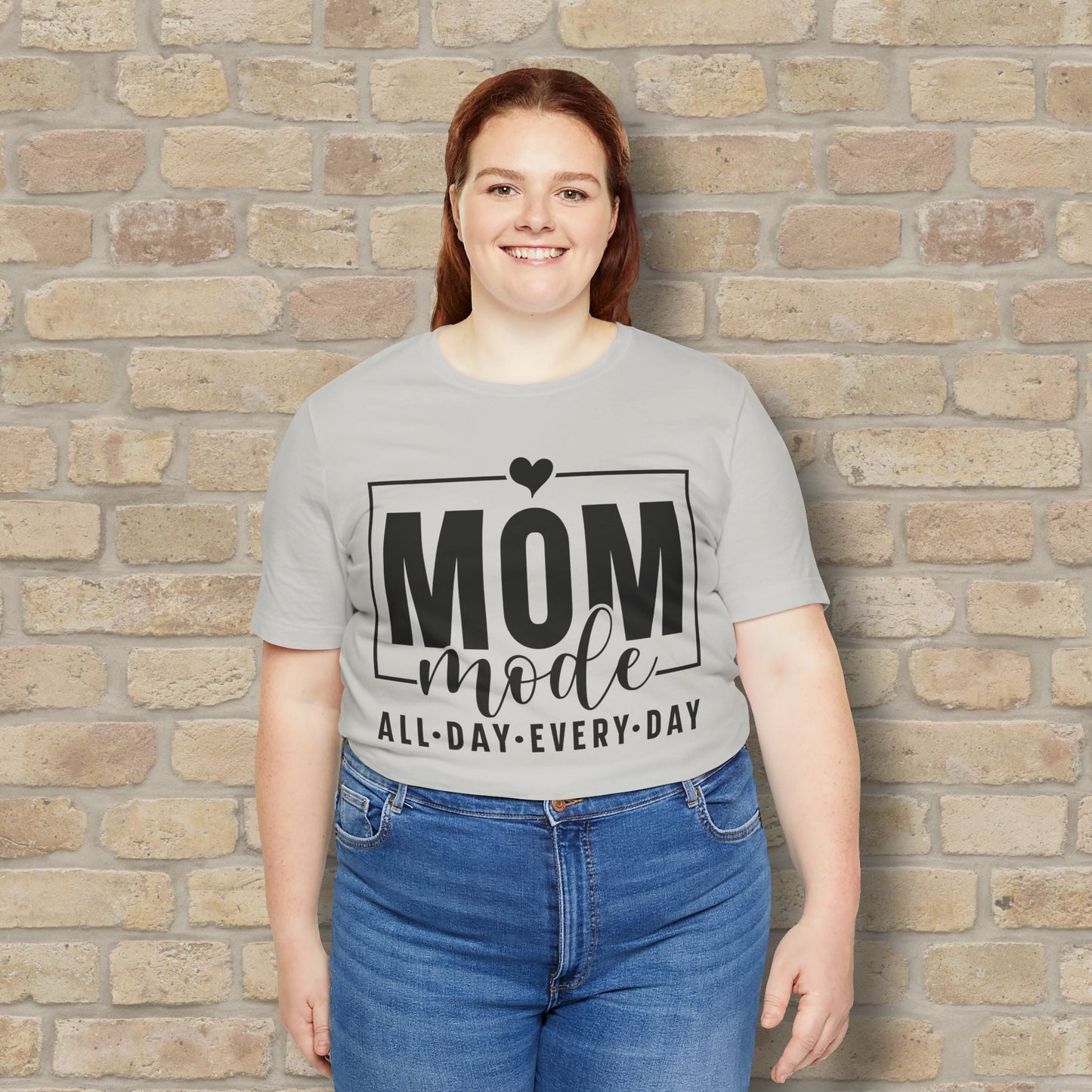 Mostly Text T-Shirts Mom Mode All Day Every Day Tee - Vibrant Styles
