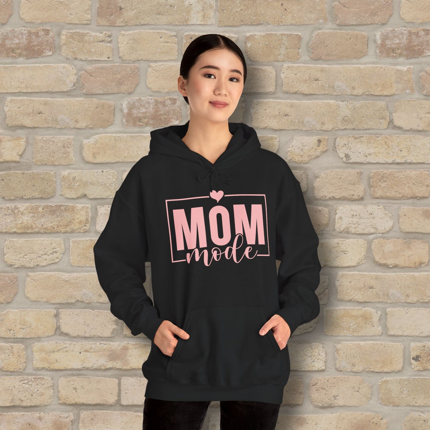 Mostly Text Mom Mode Pullover Hoodie - Vibrant Styles