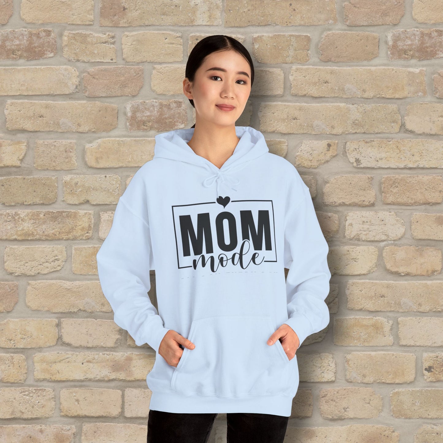 Mostly Text Mom Mode Pullover Hoodie - Vibrant Styles