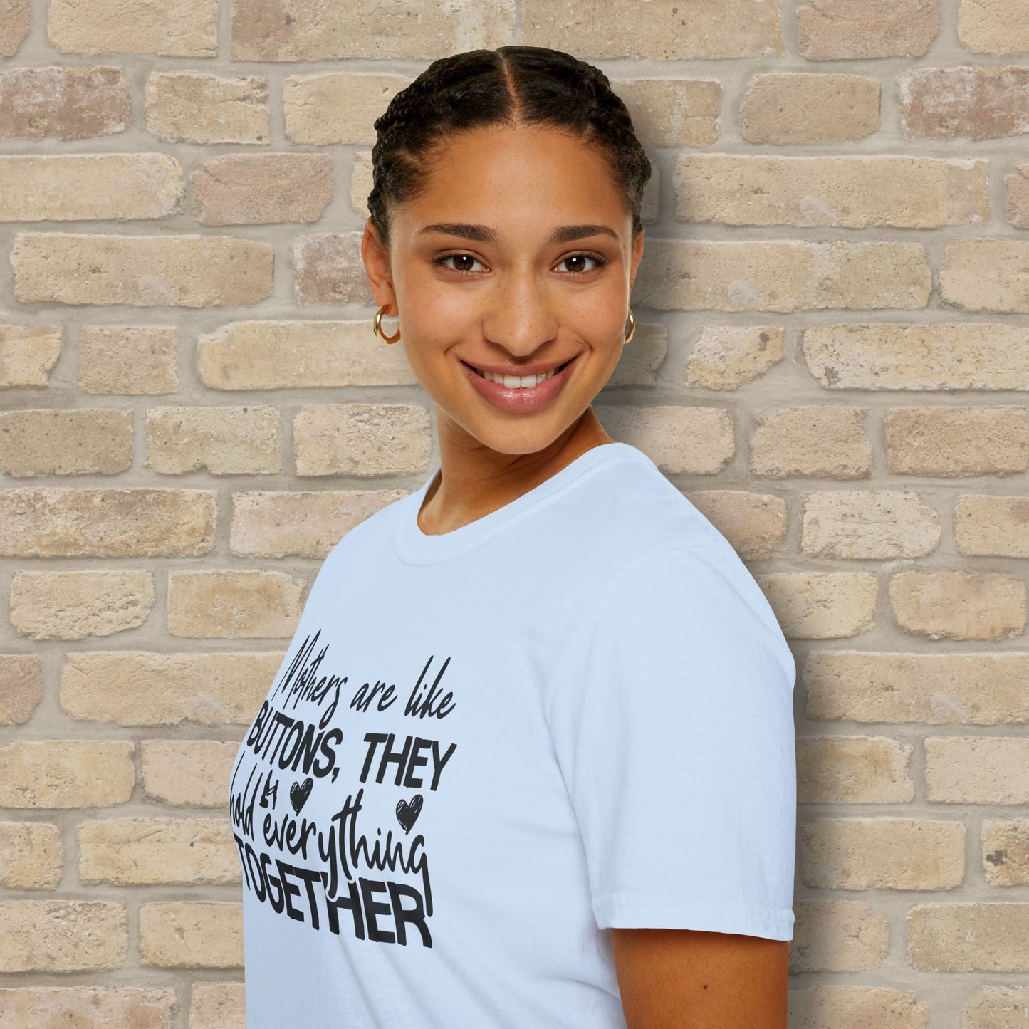 Mostly Text T-Shirts Mothers Are Like Buttons Tee - Vibrant Styles