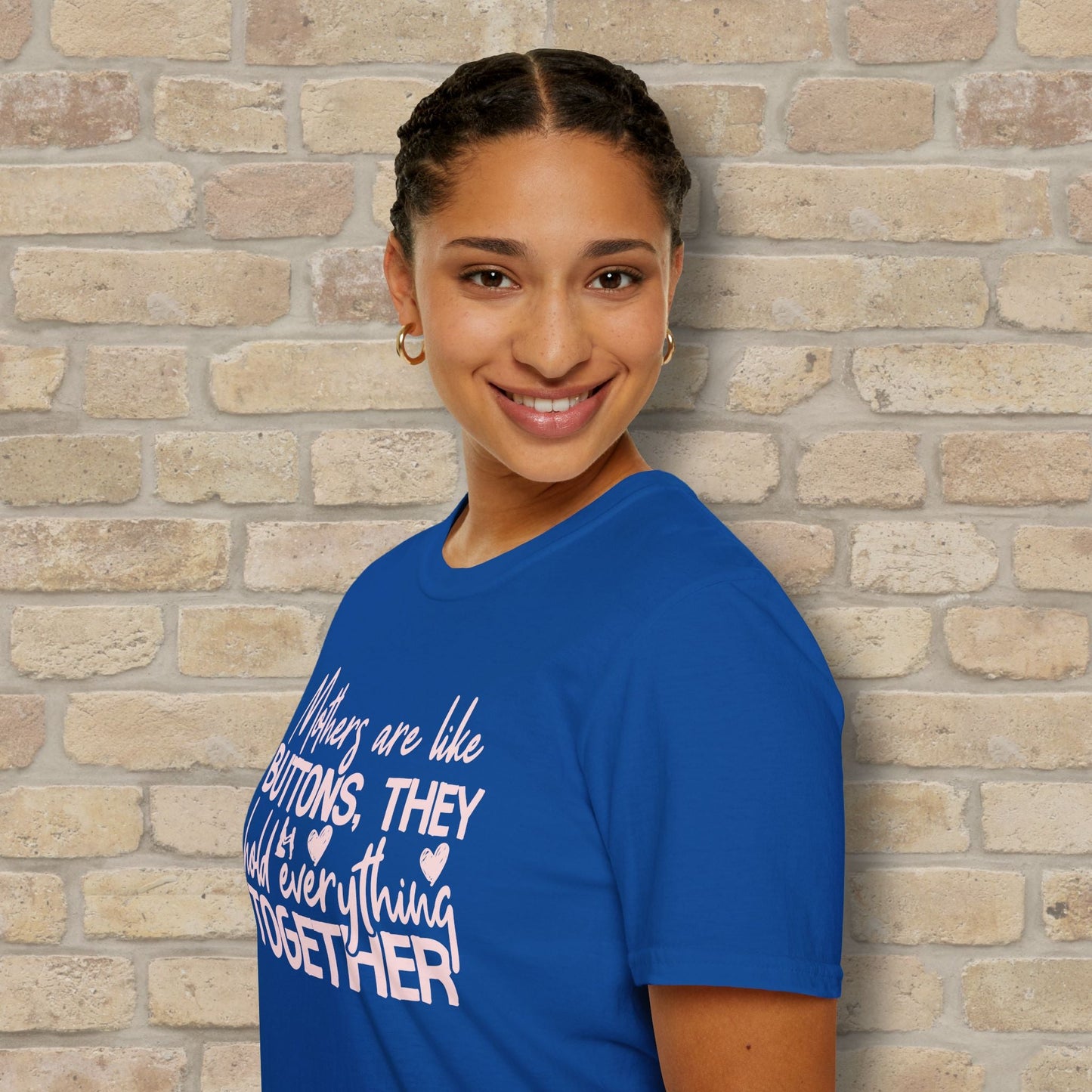 Mostly Text T-Shirts Mothers Are Like Buttons Tee - Vibrant Styles