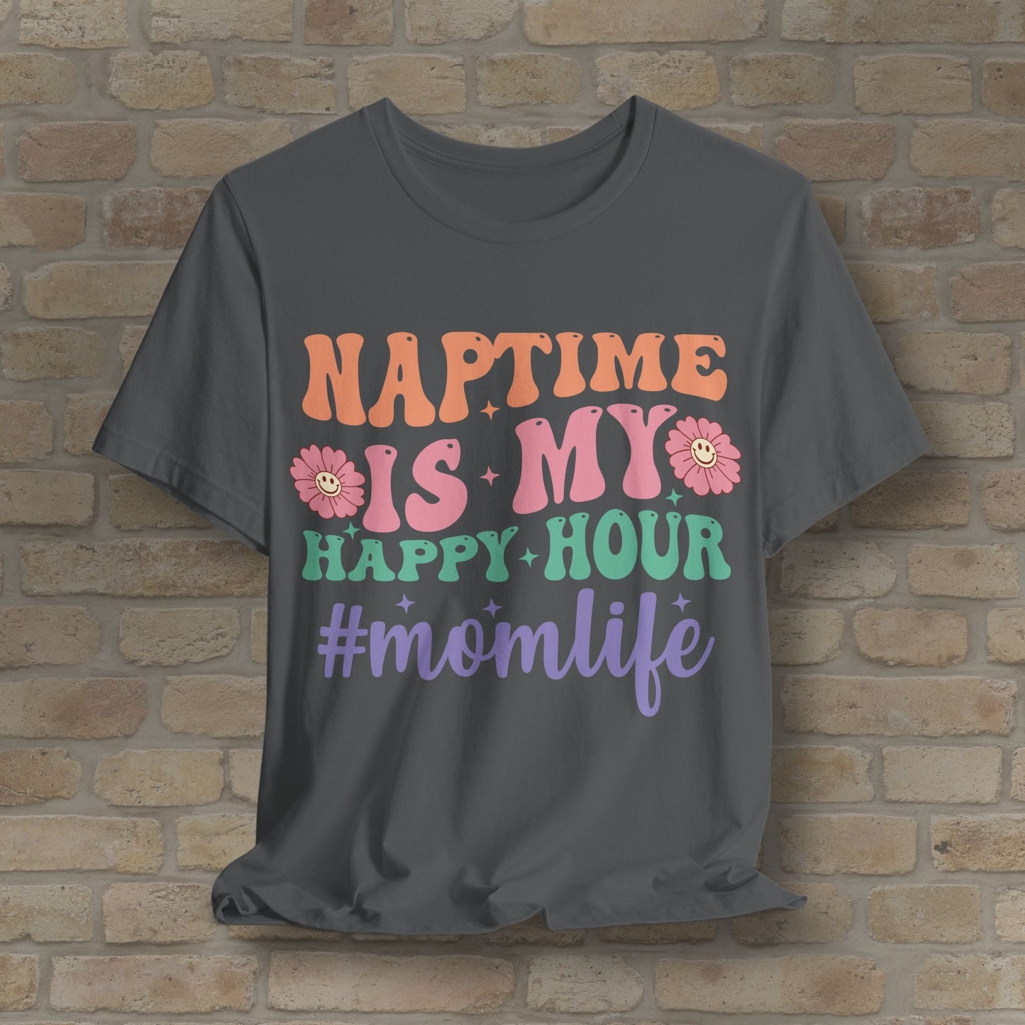 Mostly Text T-Shirts Naptime = Happy Hour Tee - Vibrant Styles