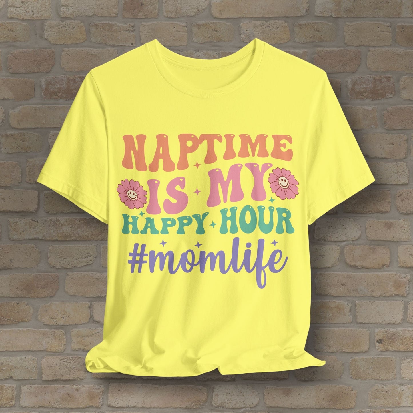 Mostly Text T-Shirts Naptime = Happy Hour Tee - Vibrant Styles