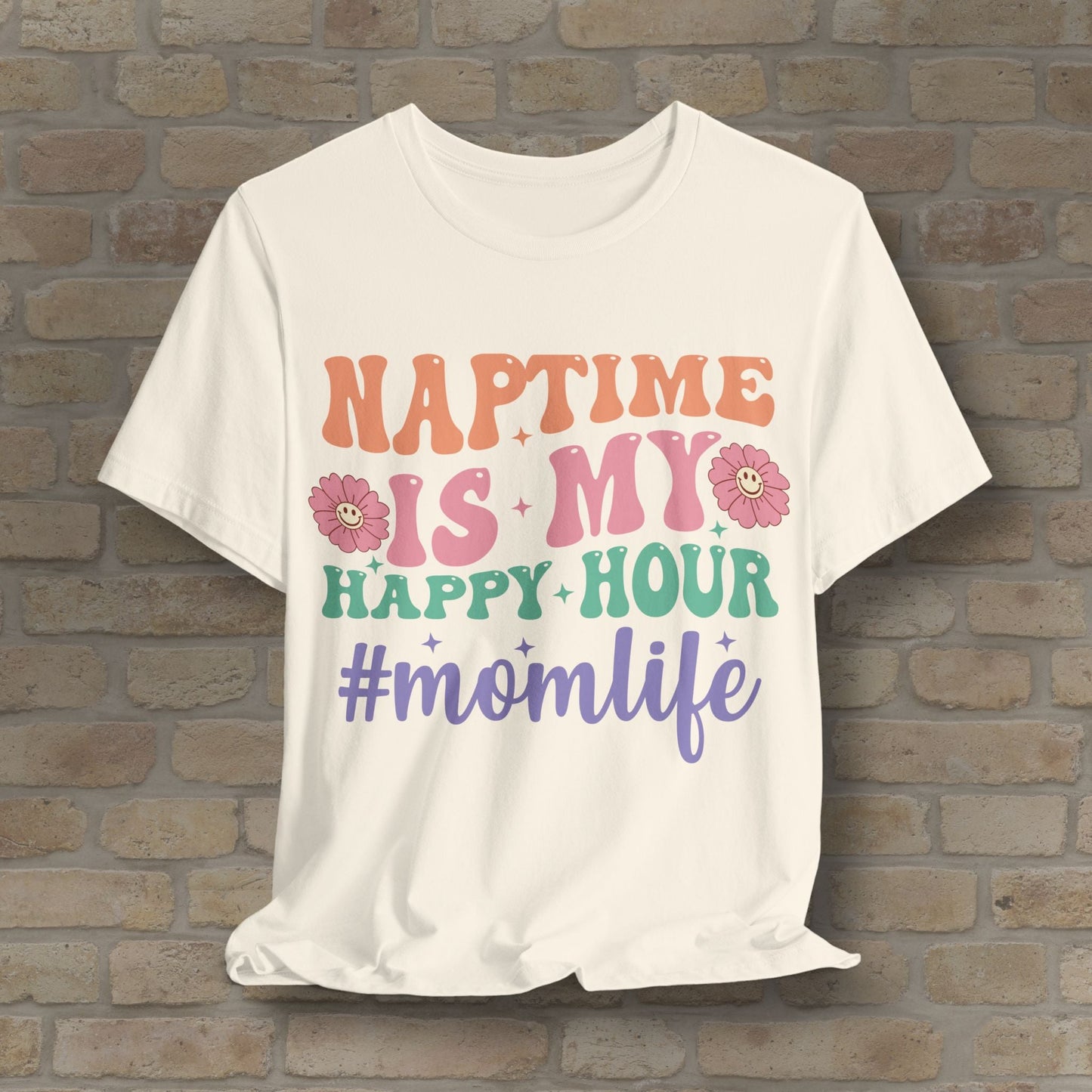 Mostly Text T-Shirts Naptime = Happy Hour Tee - Vibrant Styles
