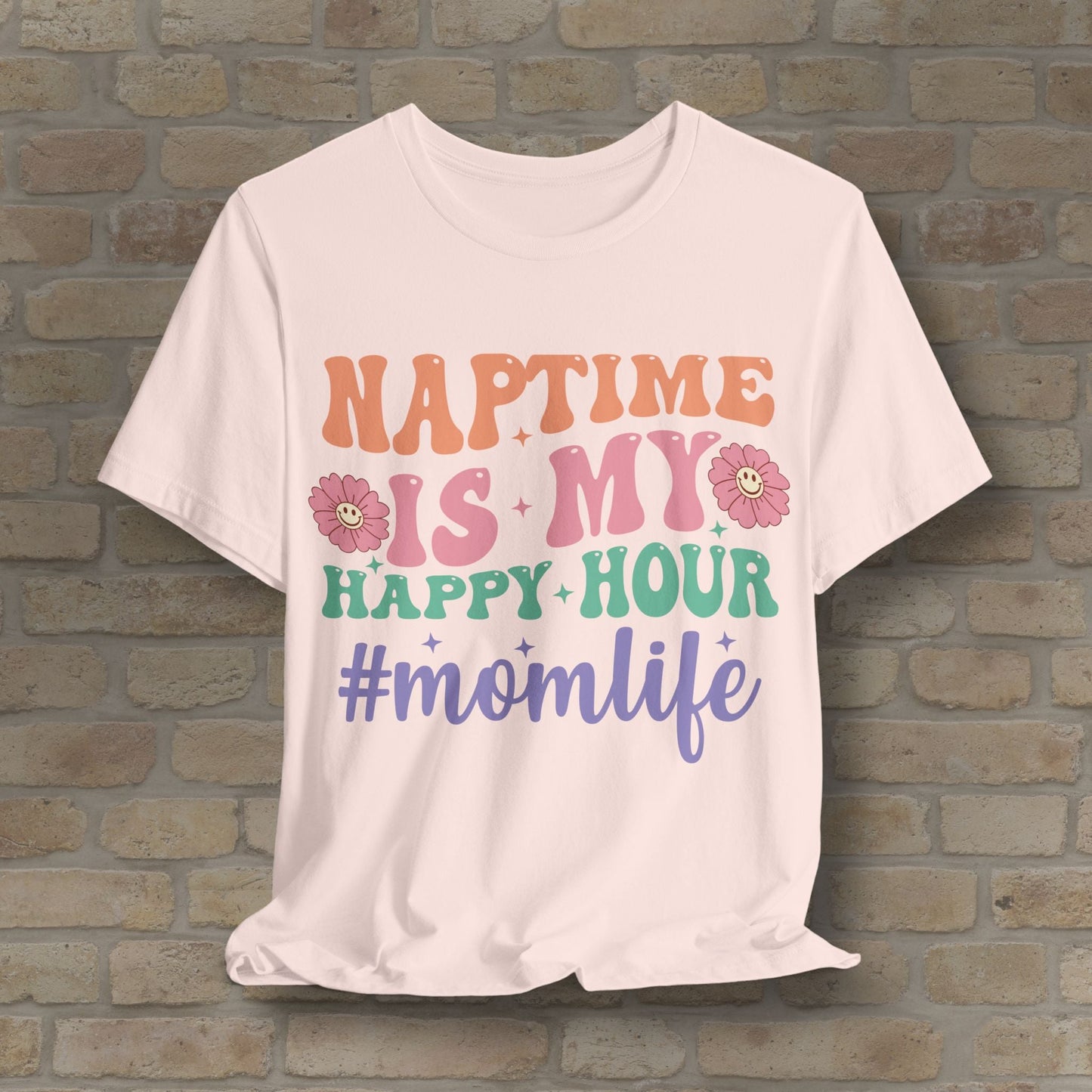 Mostly Text T-Shirts Naptime = Happy Hour Tee - Vibrant Styles