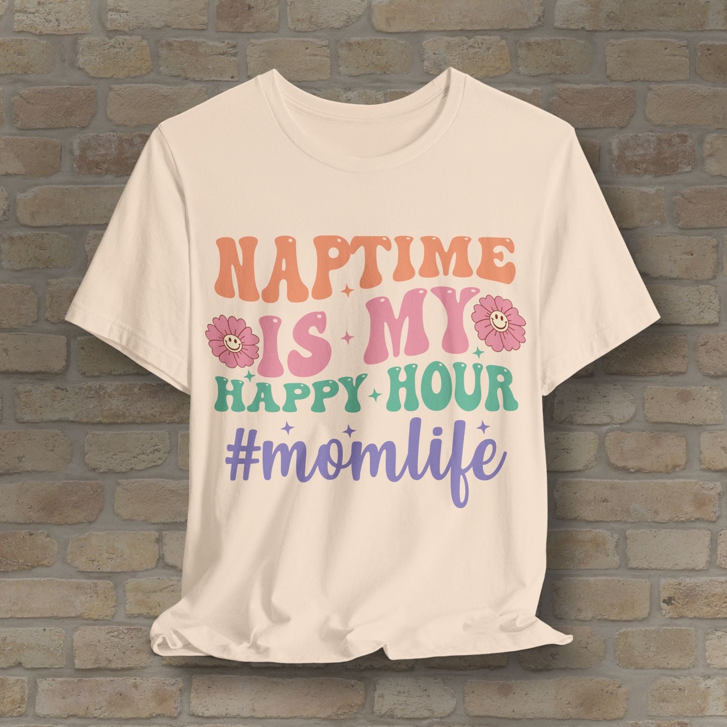 Mostly Text T-Shirts Naptime = Happy Hour Tee - Vibrant Styles