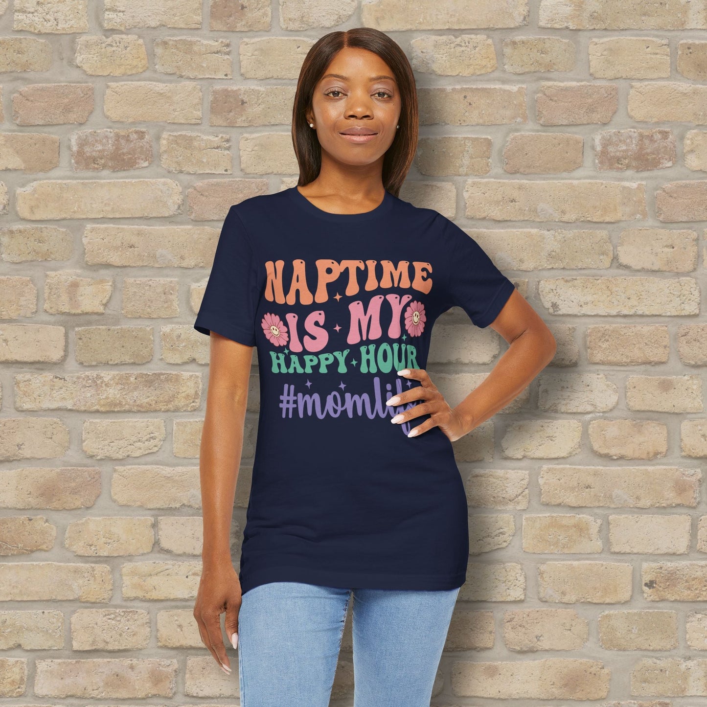 Mostly Text T-Shirts Naptime = Happy Hour Tee - Vibrant Styles