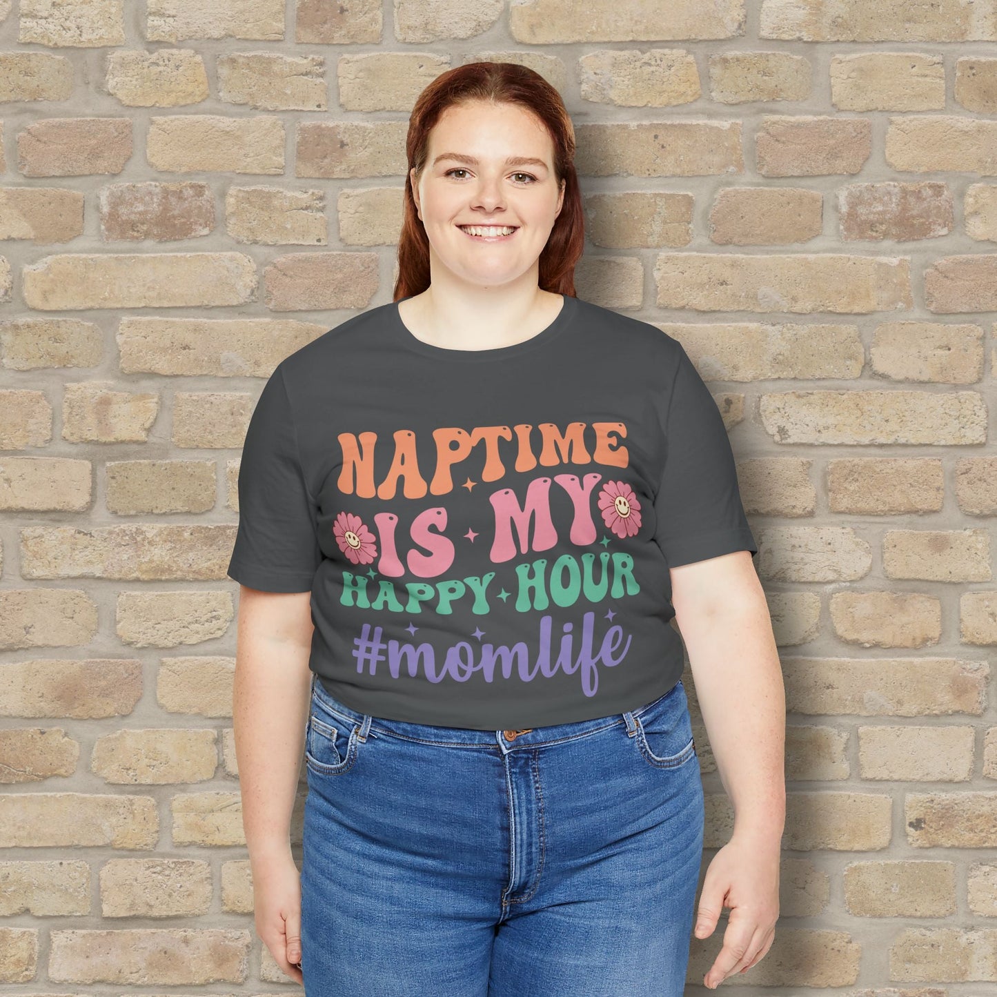 Mostly Text T-Shirts Naptime = Happy Hour Tee - Vibrant Styles