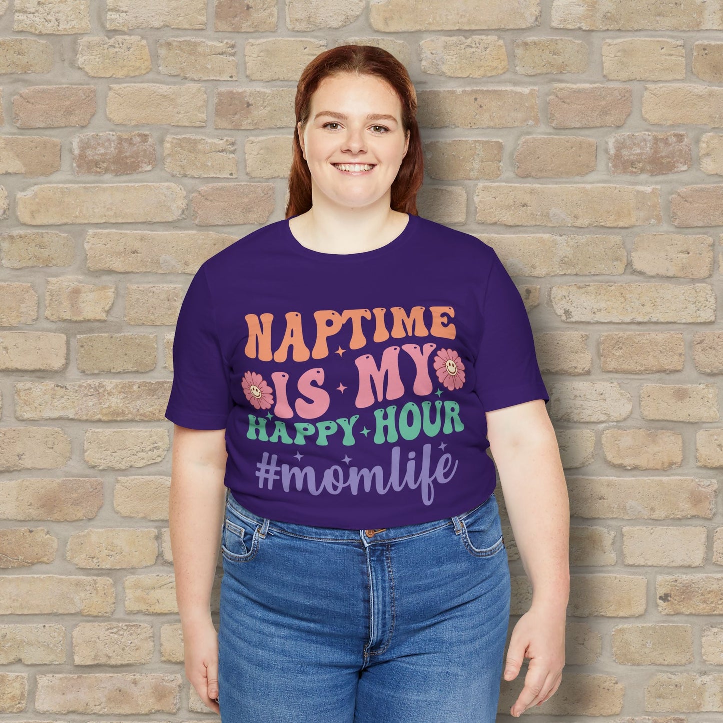 Mostly Text T-Shirts Naptime = Happy Hour Tee - Vibrant Styles