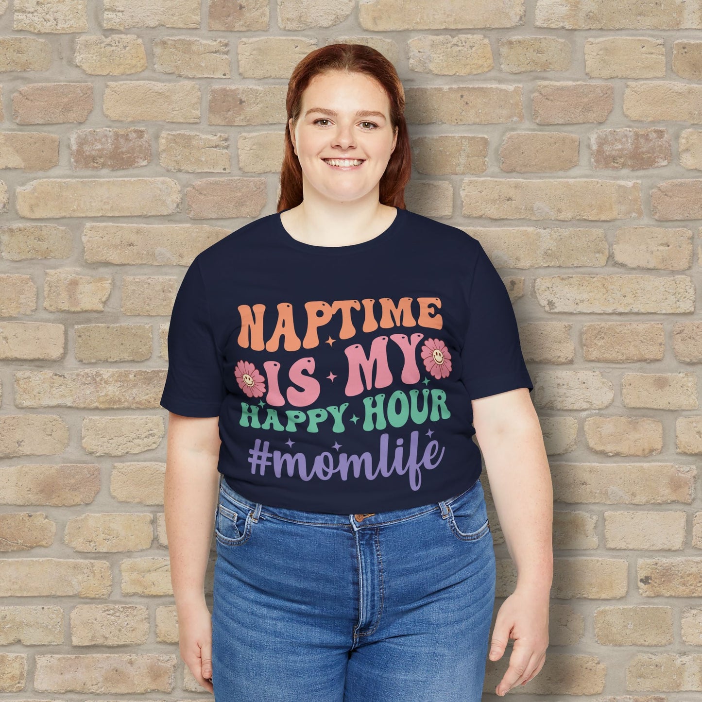 Mostly Text T-Shirts Naptime = Happy Hour Tee - Vibrant Styles