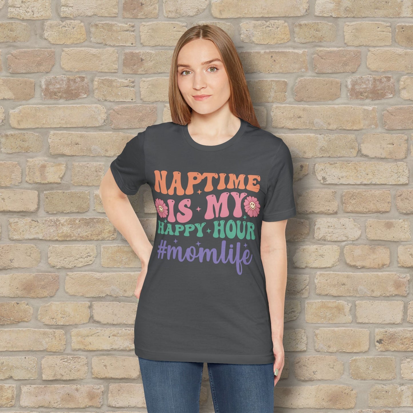 Mostly Text T-Shirts Naptime = Happy Hour Tee - Vibrant Styles