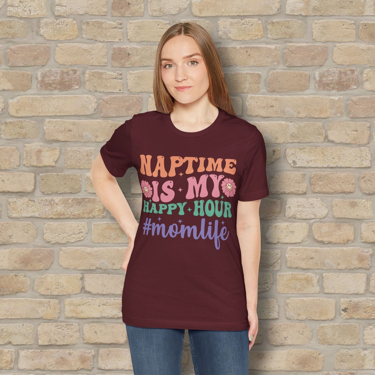 Mostly Text T-Shirts Naptime = Happy Hour Tee - Vibrant Styles