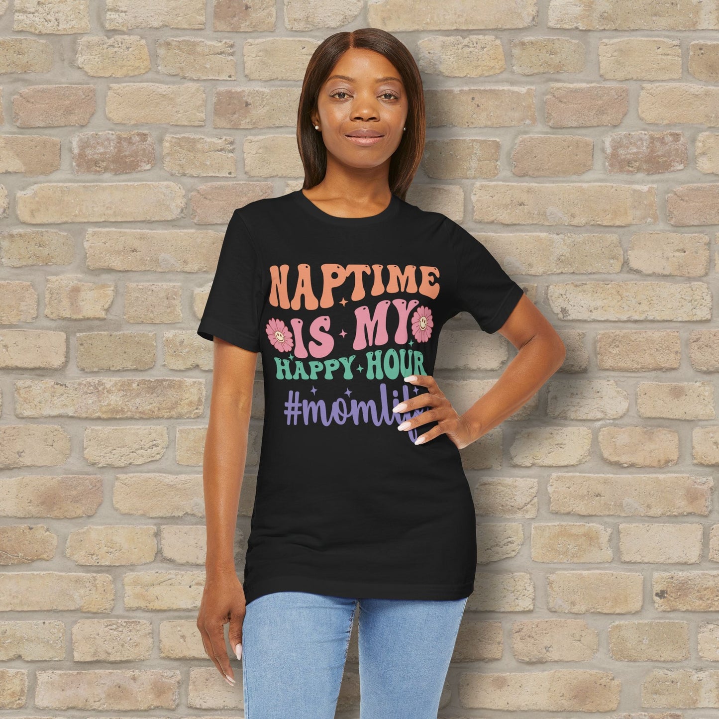 Mostly Text T-Shirts Naptime = Happy Hour Tee - Vibrant Styles