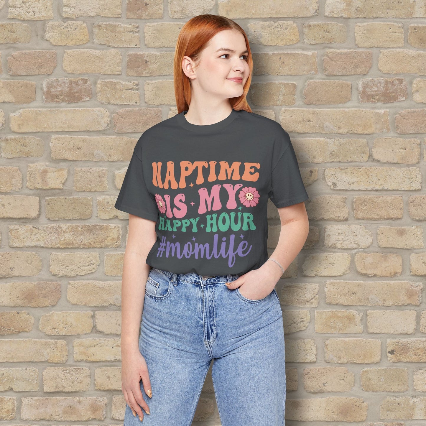 Mostly Text T-Shirts Naptime = Happy Hour Tee - Vibrant Styles