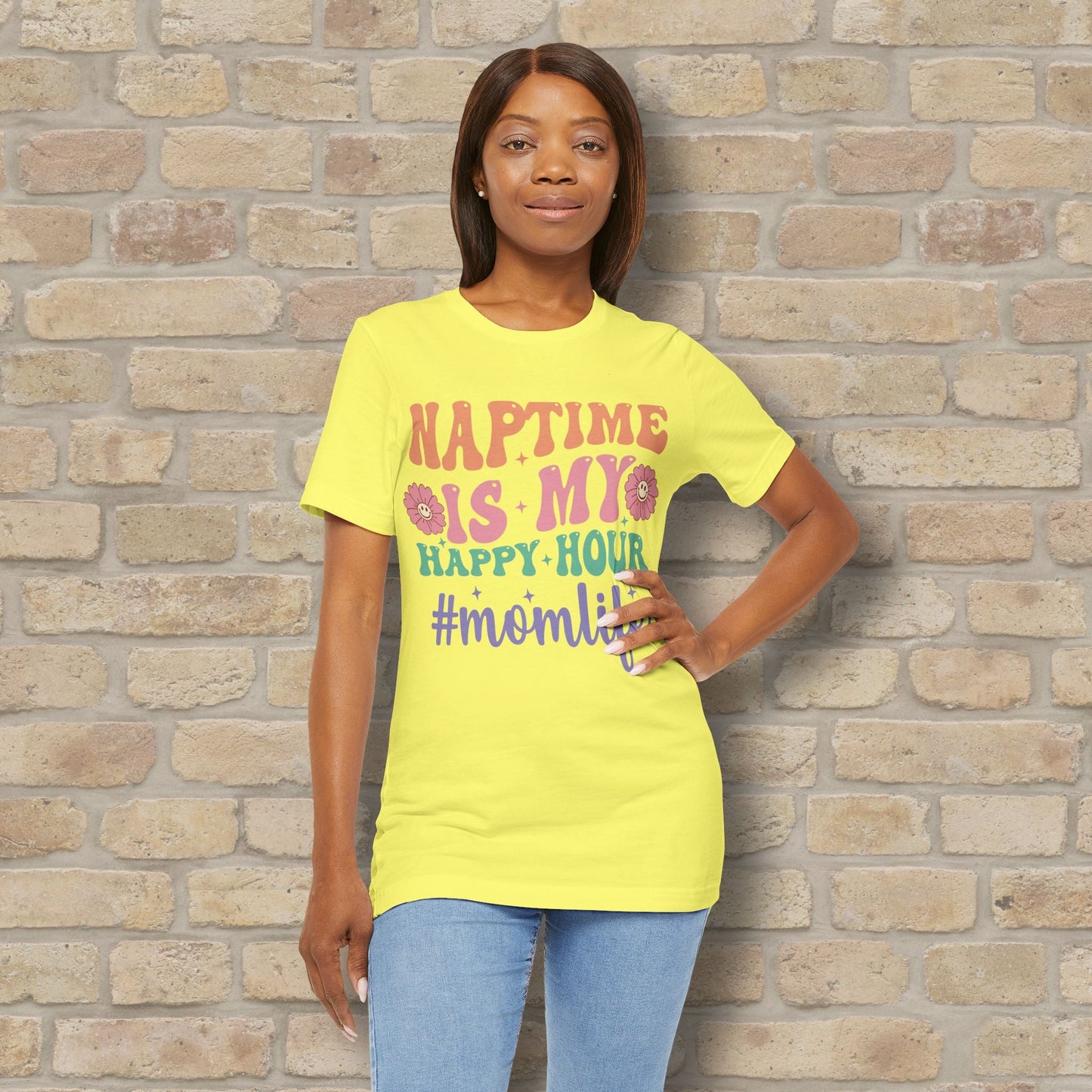 Mostly Text T-Shirts Naptime = Happy Hour Tee - Vibrant Styles
