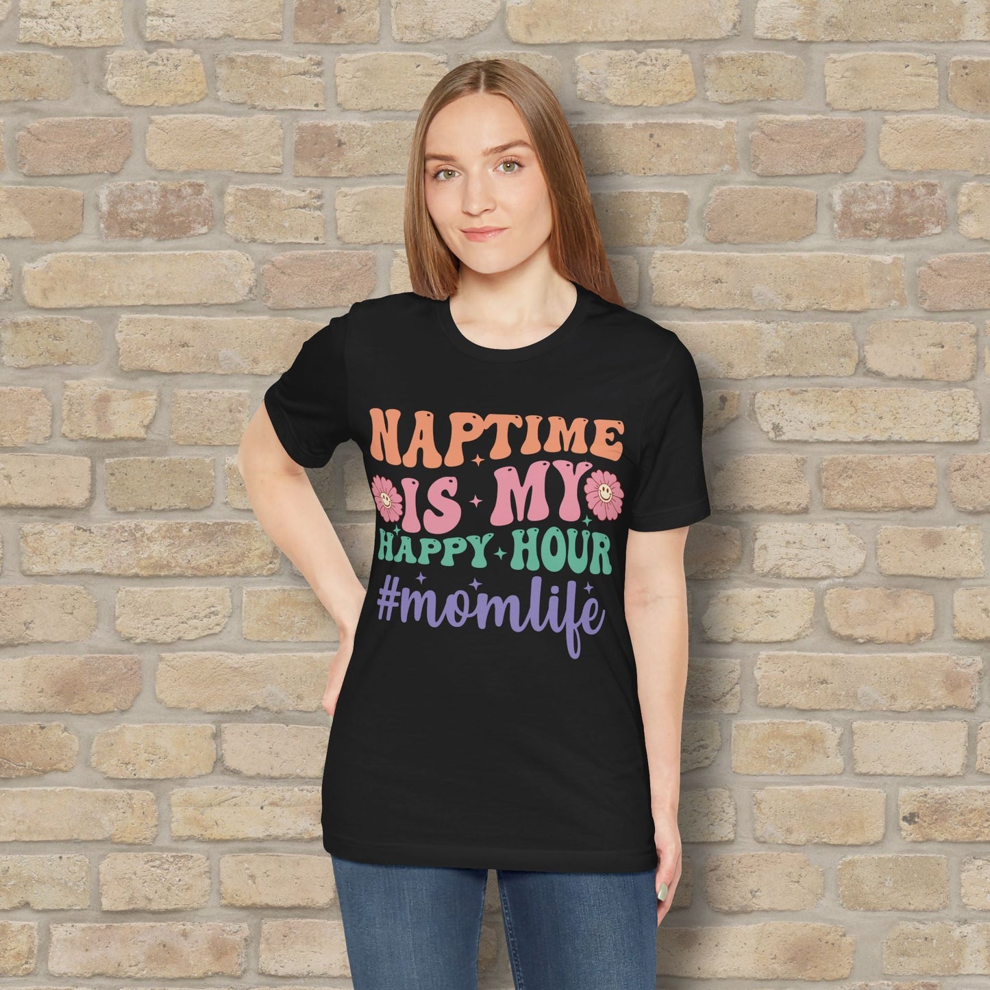 Mostly Text T-Shirts Naptime = Happy Hour Tee - Vibrant Styles