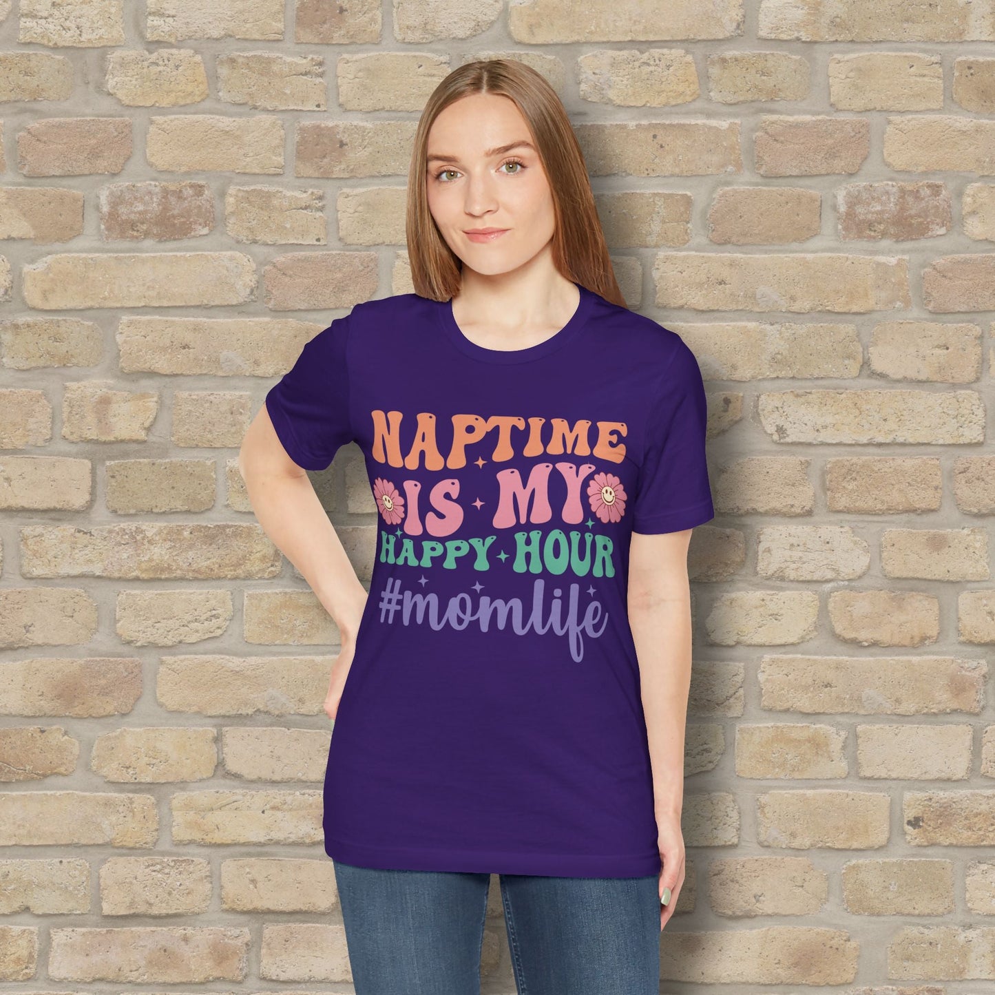 Mostly Text T-Shirts Naptime = Happy Hour Tee - Vibrant Styles