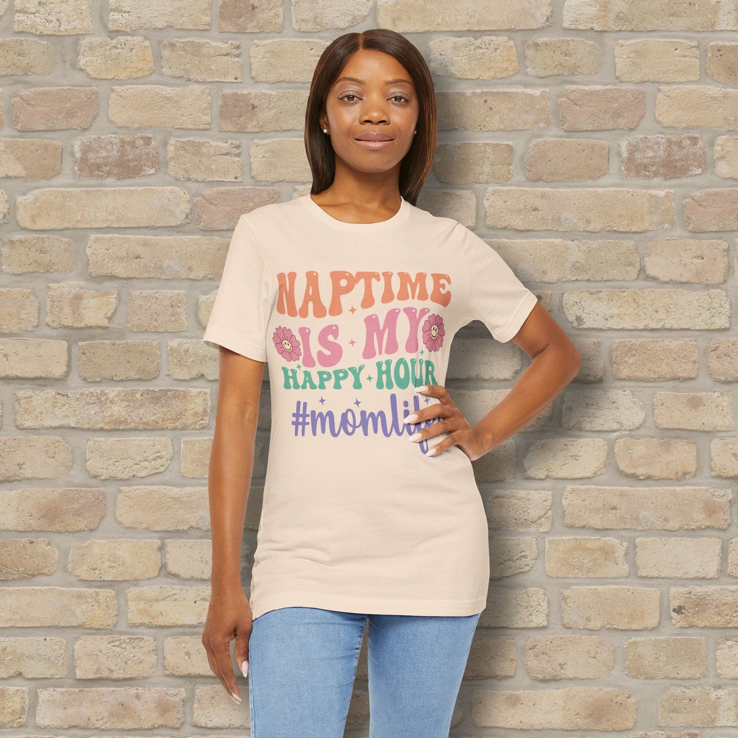 Mostly Text T-Shirts Naptime = Happy Hour Tee - Vibrant Styles