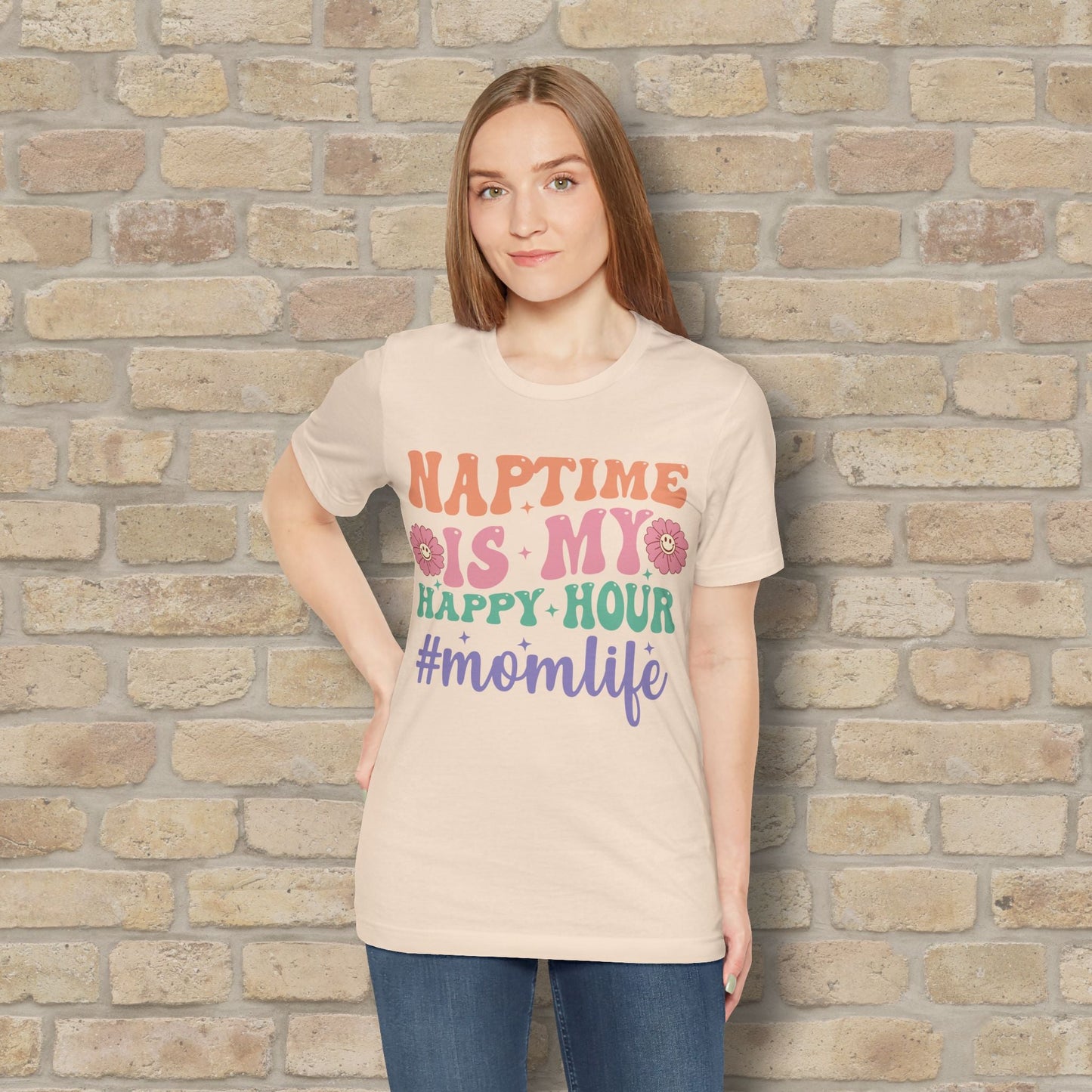 Mostly Text T-Shirts Naptime = Happy Hour Tee - Vibrant Styles