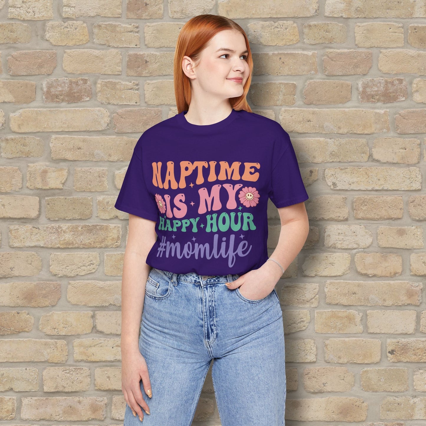 Mostly Text T-Shirts Naptime = Happy Hour Tee - Vibrant Styles