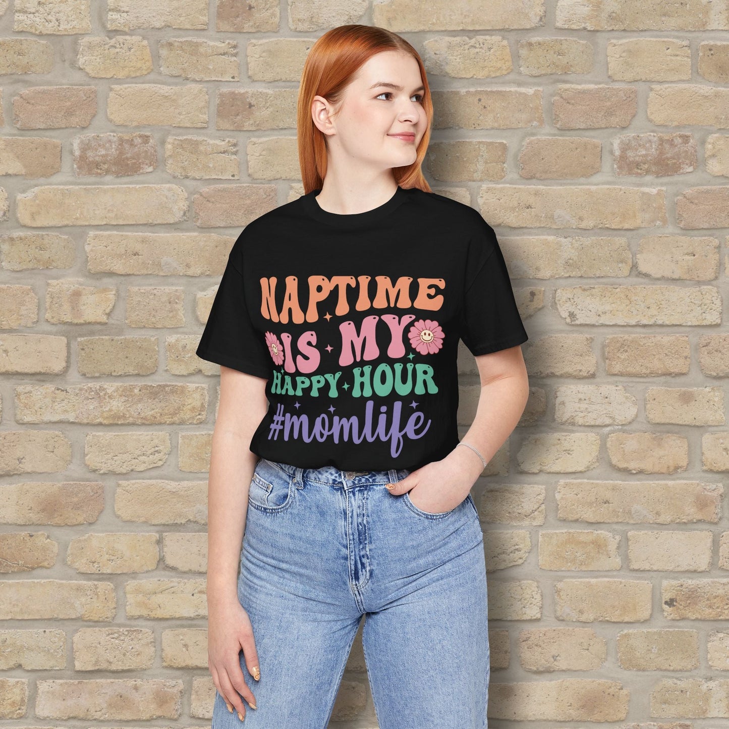 Mostly Text T-Shirts Naptime = Happy Hour Tee - Vibrant Styles