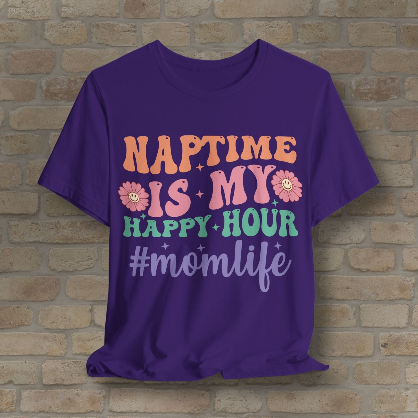 Mostly Text T-Shirts Naptime = Happy Hour Tee - Vibrant Styles