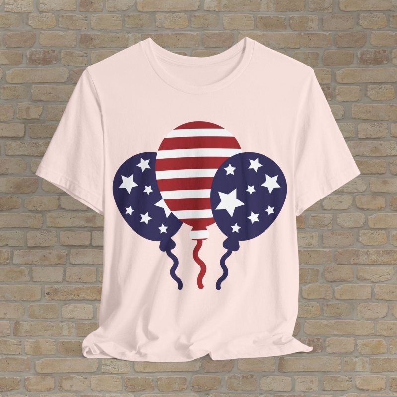 Graphic Only T-Shirt Patriotic Balloons Tee - Vibrant Styles