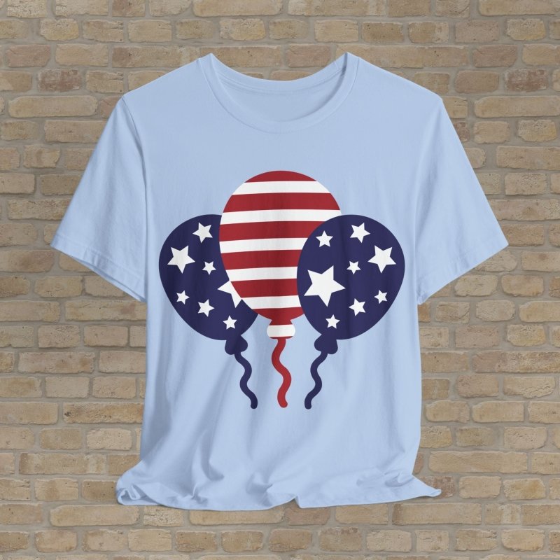 Graphic Only T-Shirt Patriotic Balloons Tee - Vibrant Styles