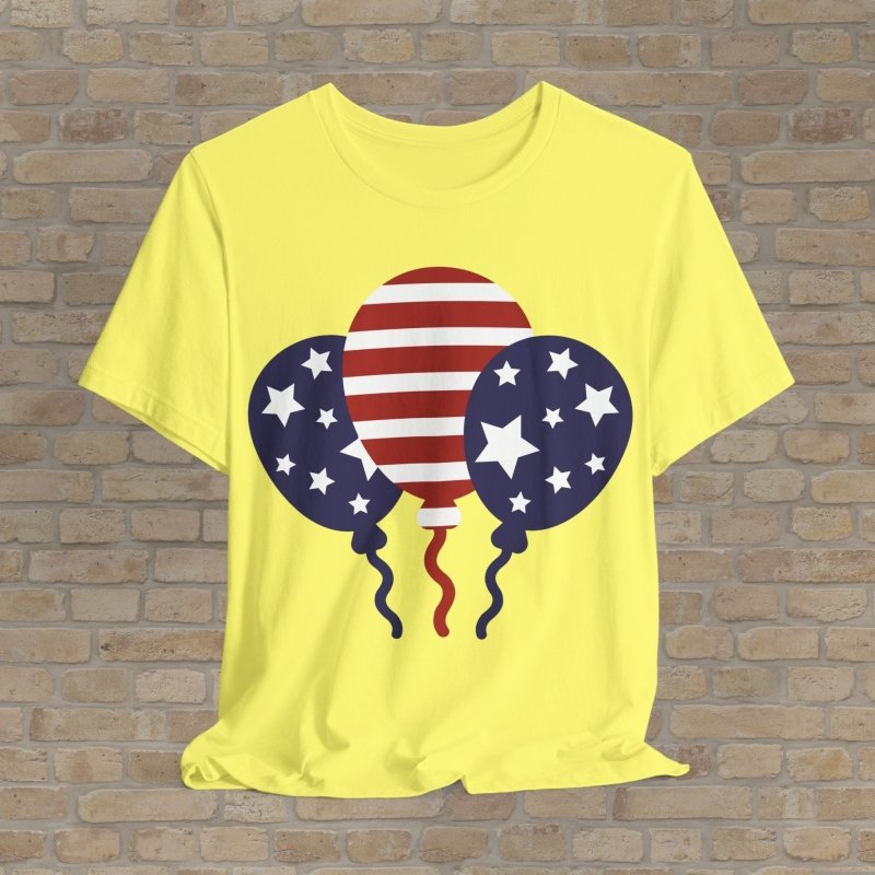 Graphic Only T-Shirt Patriotic Balloons Tee - Vibrant Styles