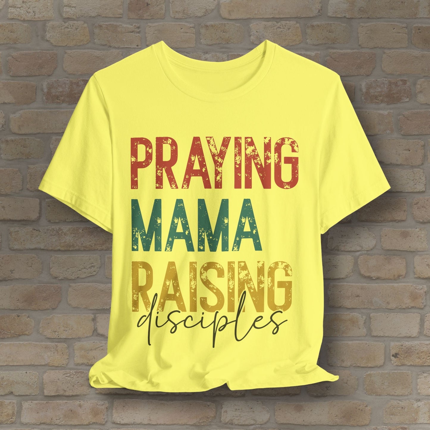 T-Shirt Praying Mama Raising Disciples Tee - Vibrant Styles