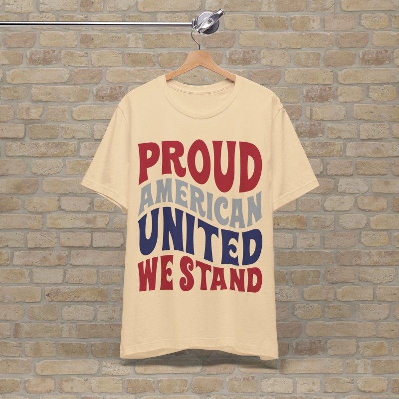Text Only T-Shirts Proud American Tee - Vibrant Styles