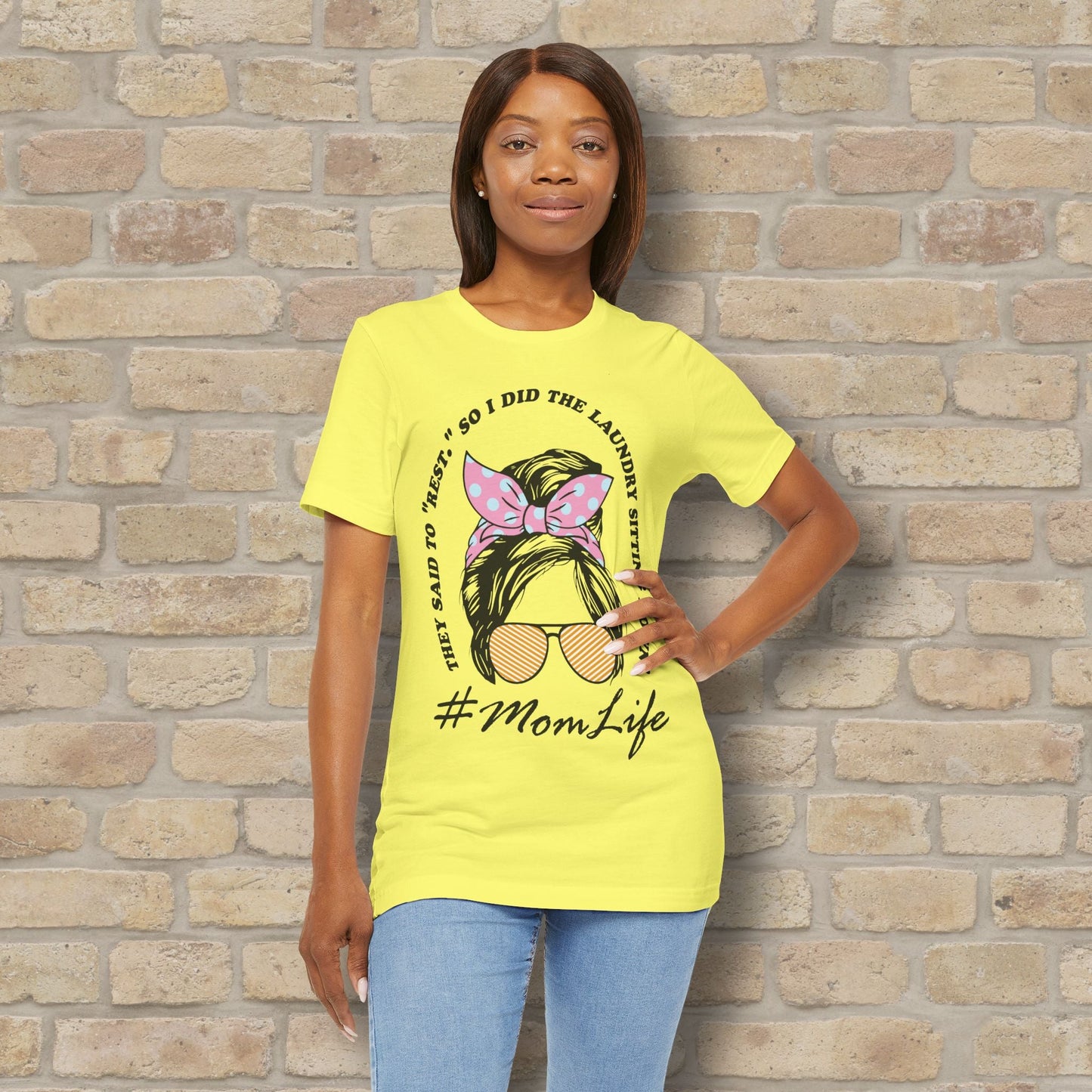 Graphic & Text T-Shirts Rest By Doing Laundry Sitting Down Tee - Vibrant Styles
