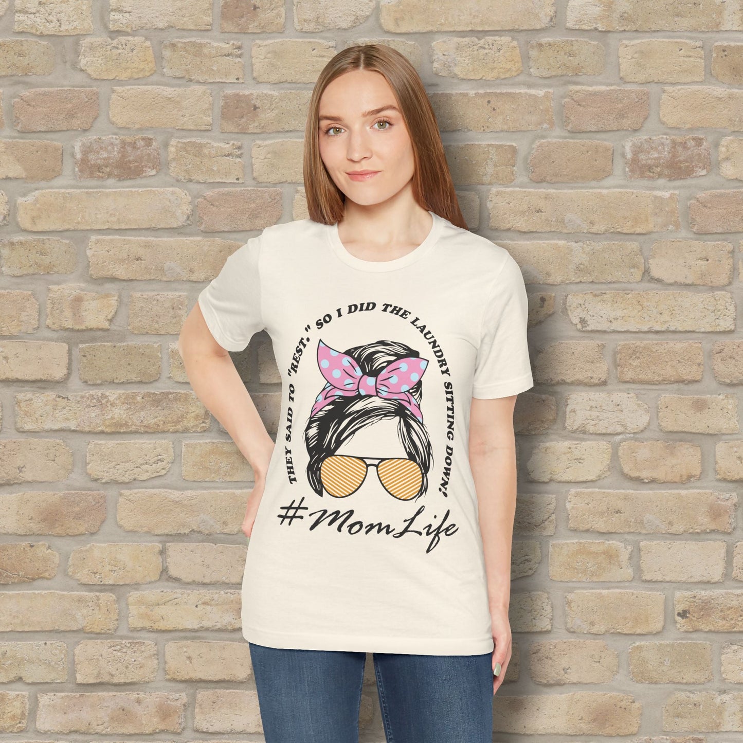 Graphic & Text T-Shirts Rest By Doing Laundry Sitting Down Tee - Vibrant Styles
